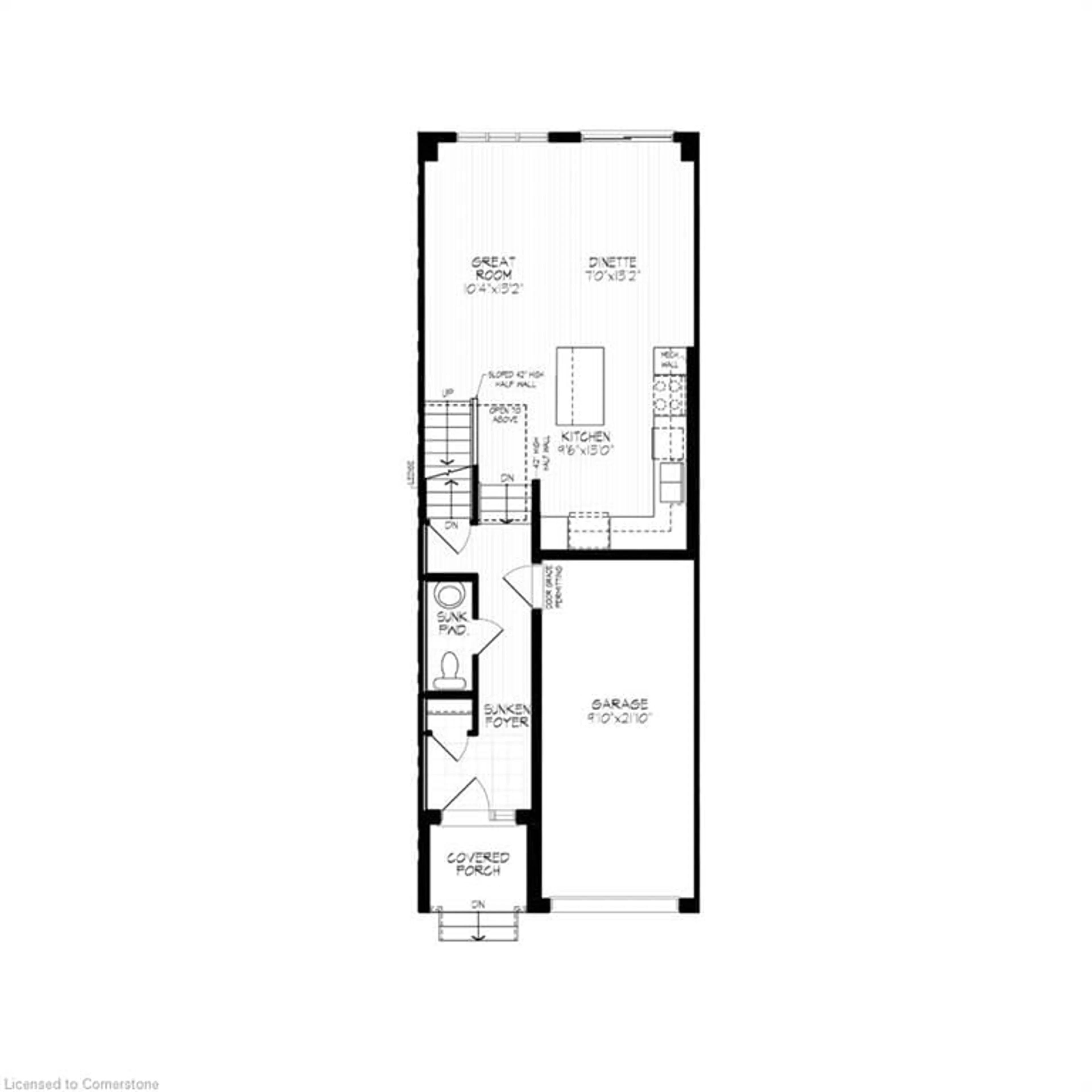 Floor plan for A110 Winter Wren Cres, Kitchener Ontario N2P 0K7