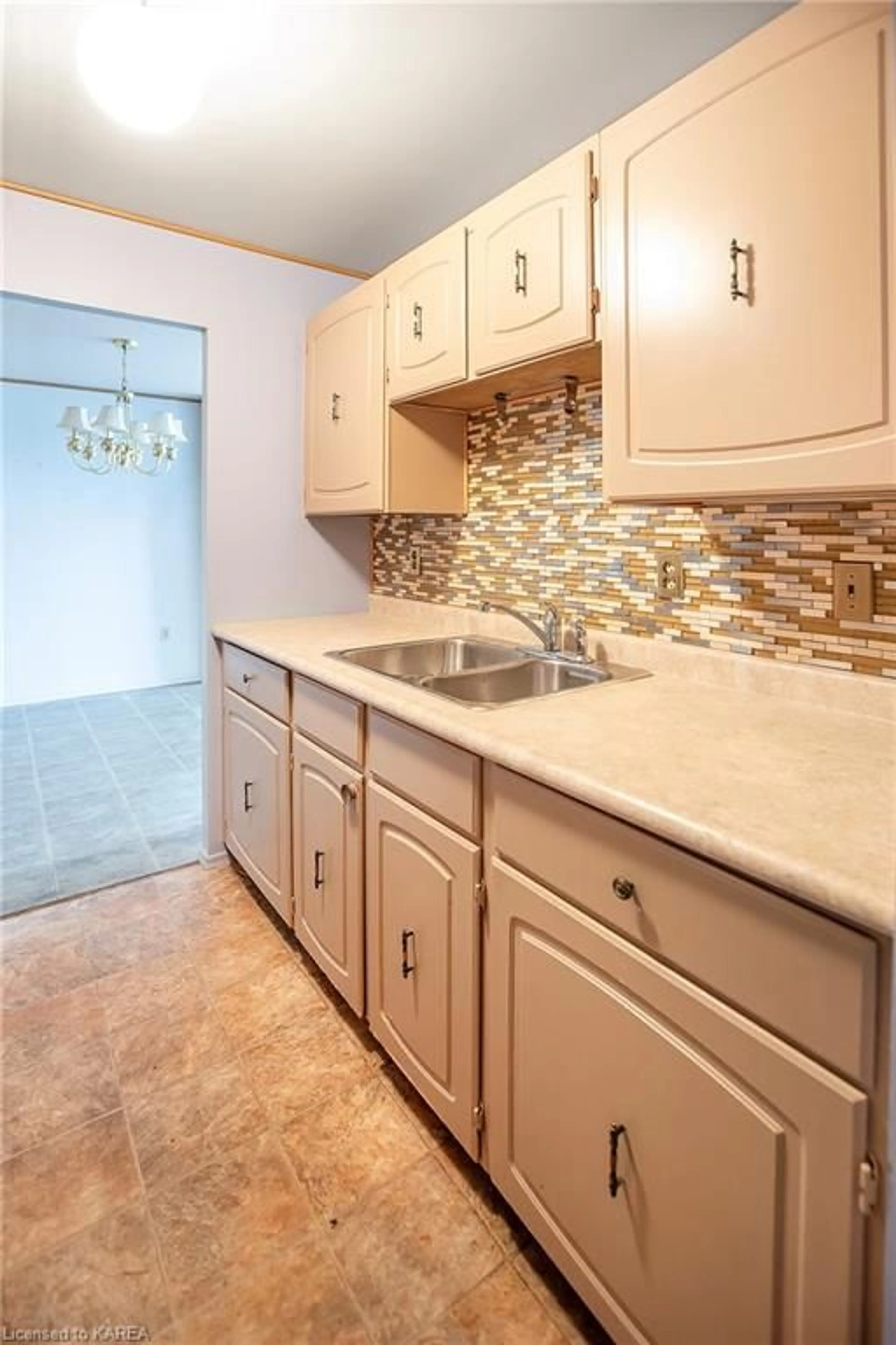 Standard kitchen, ceramic floors for 334 Queen Mary Rd #410, Kingston Ontario K7M 7E7