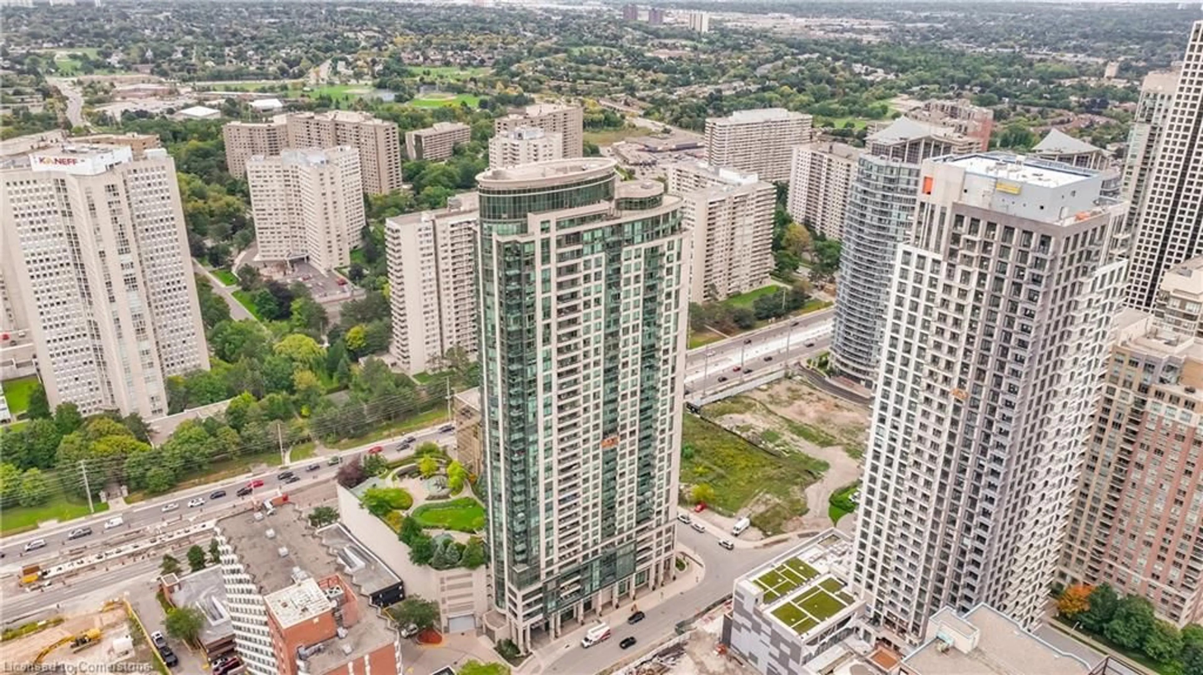 A pic from exterior of the house or condo, the view of city buildings for 208 Enfield Pl #603, Peel Ontario L5B 0G8