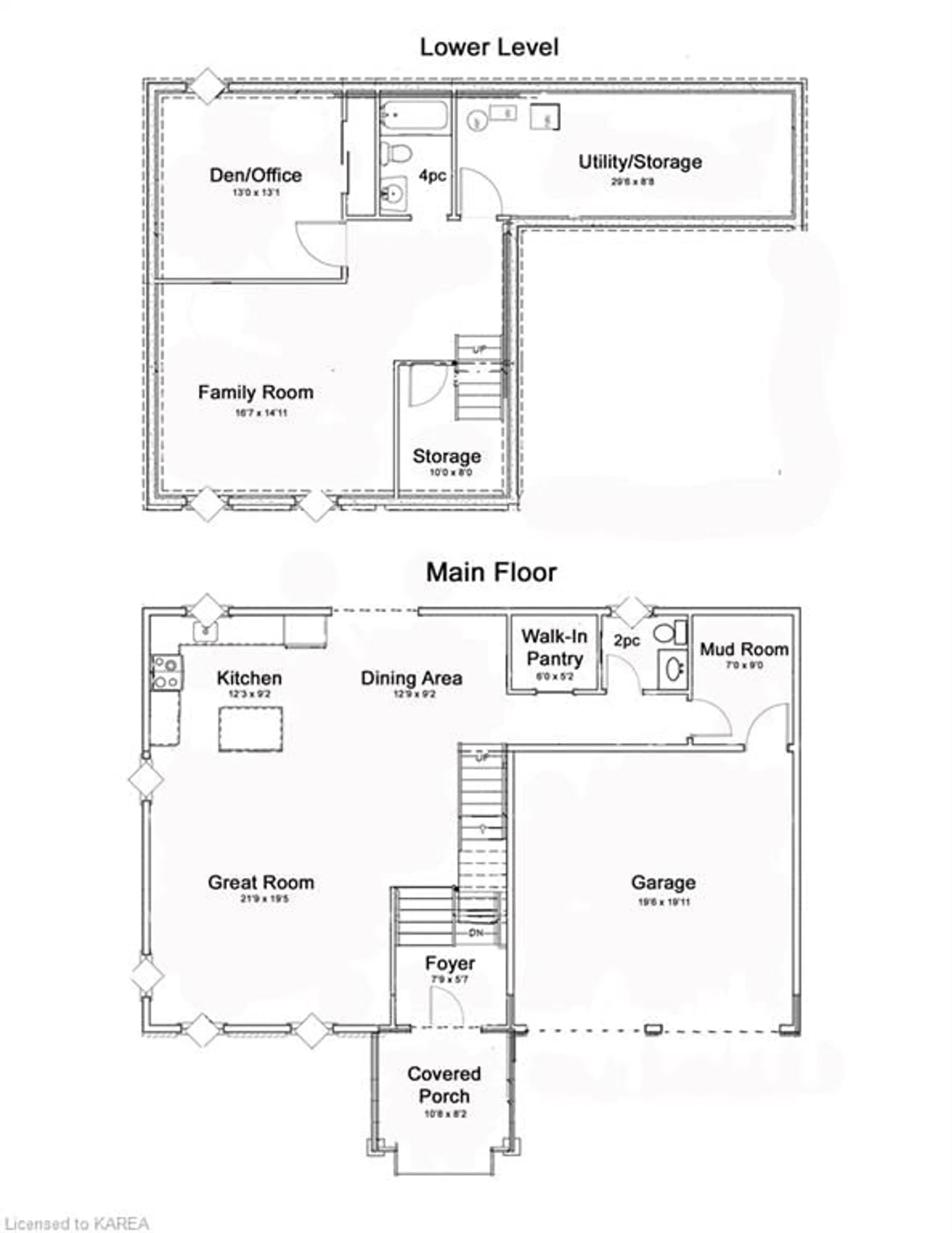 Floor plan for 1442 Sproule St, Kingston Ontario K7P 2V3