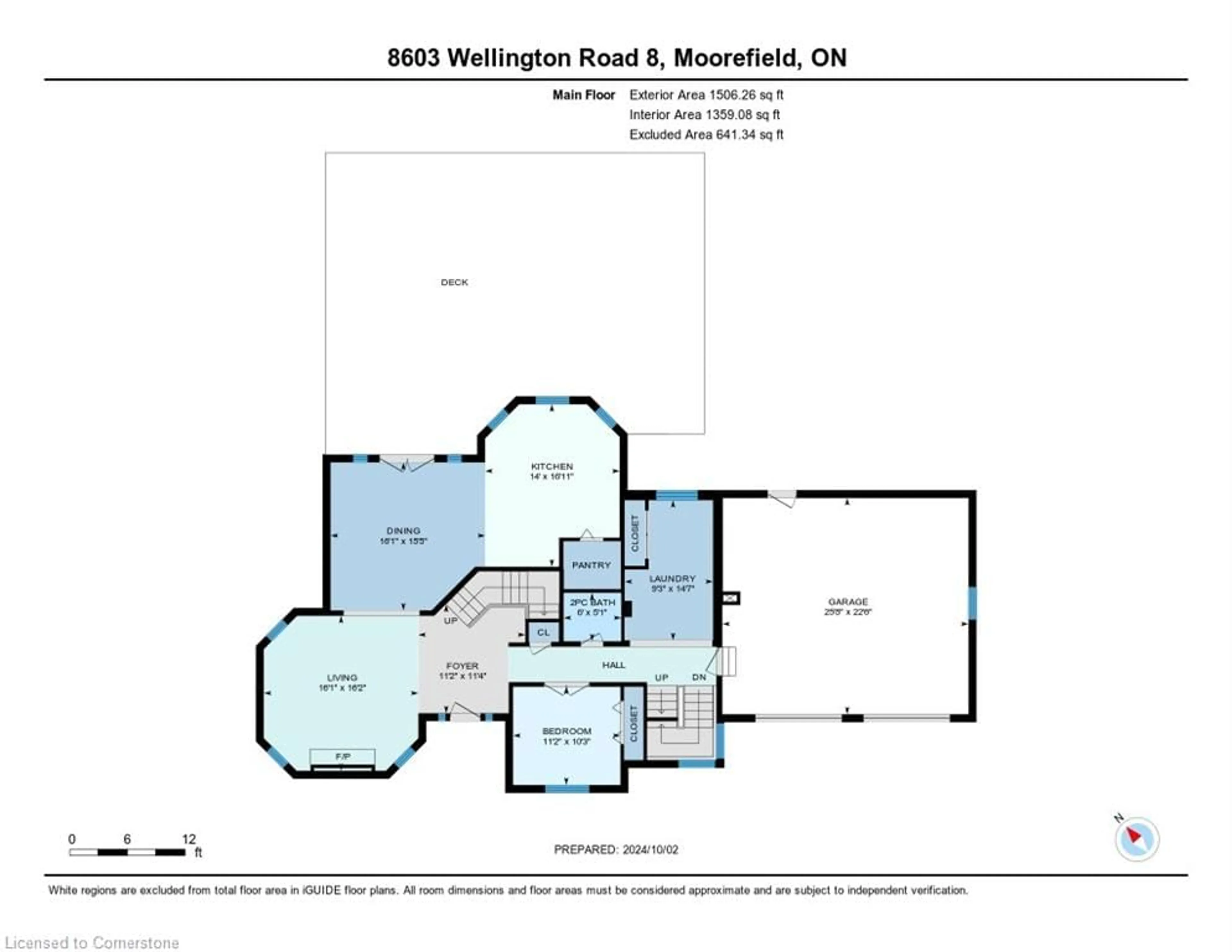 Floor plan for 8603 Road 8, R.R.#2, Moorefield Ontario N0G 2K0