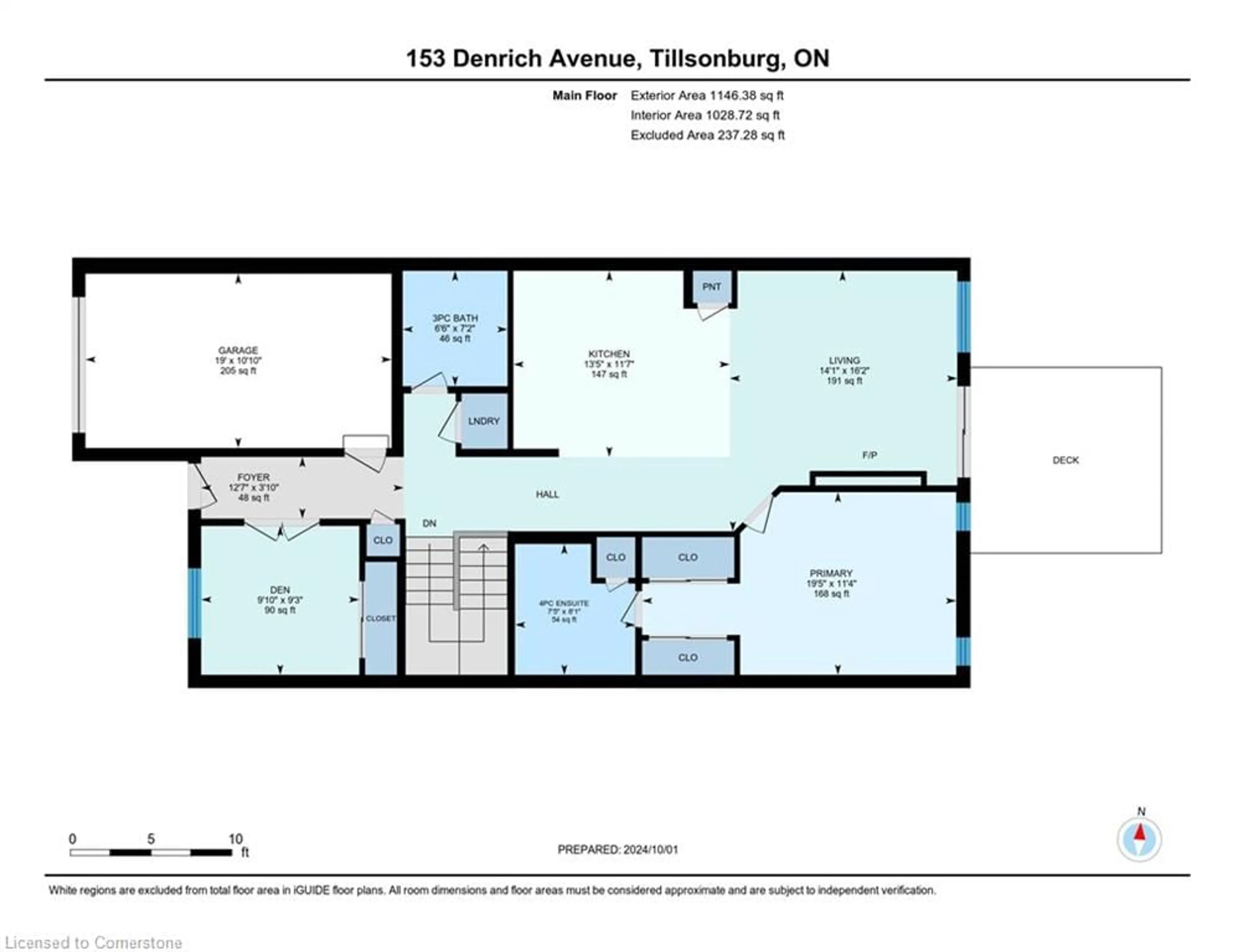 Floor plan for 153 Denrich Ave, Tillsonburg Ontario N4G 0H3