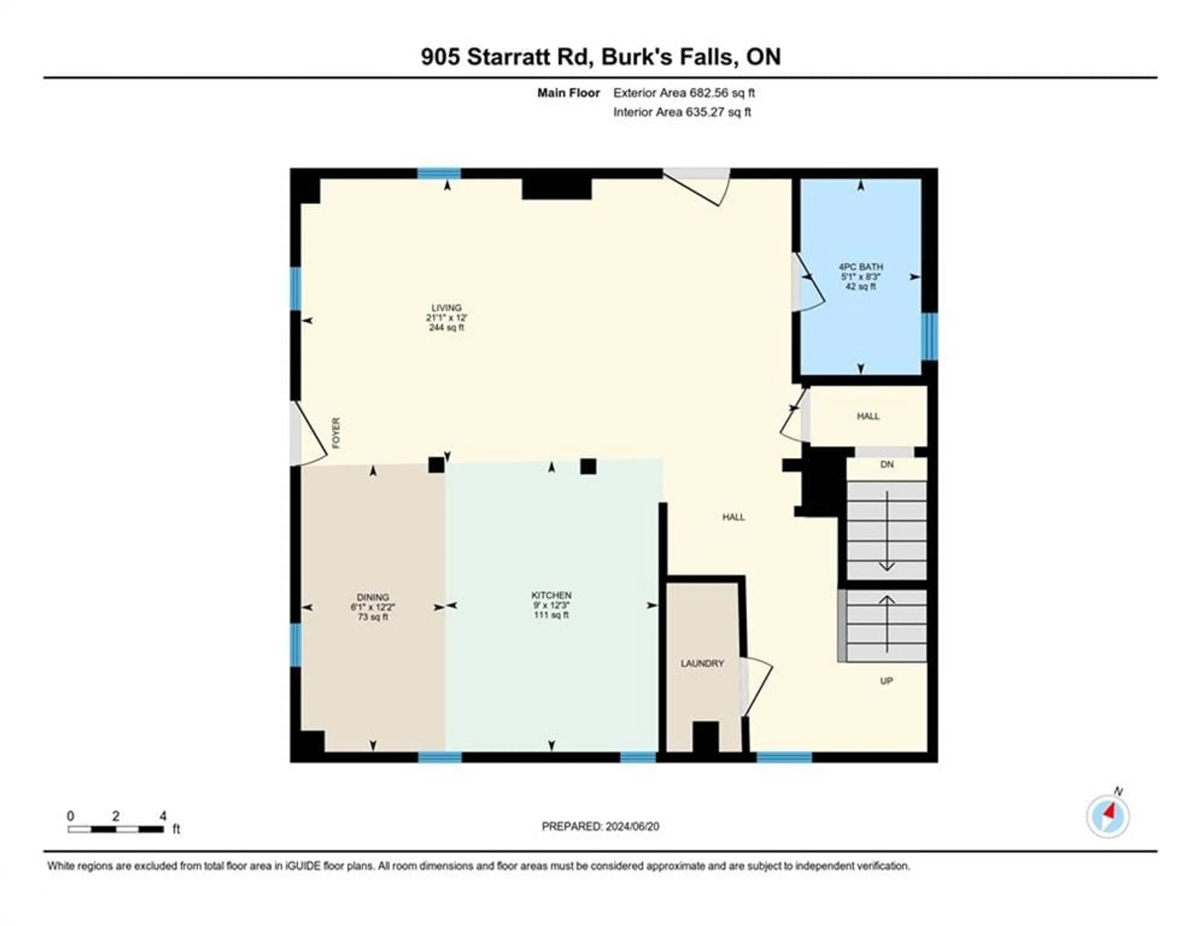 Floor plan for 905 Starratt Rd, Burk's Falls Ontario P0A 1C0