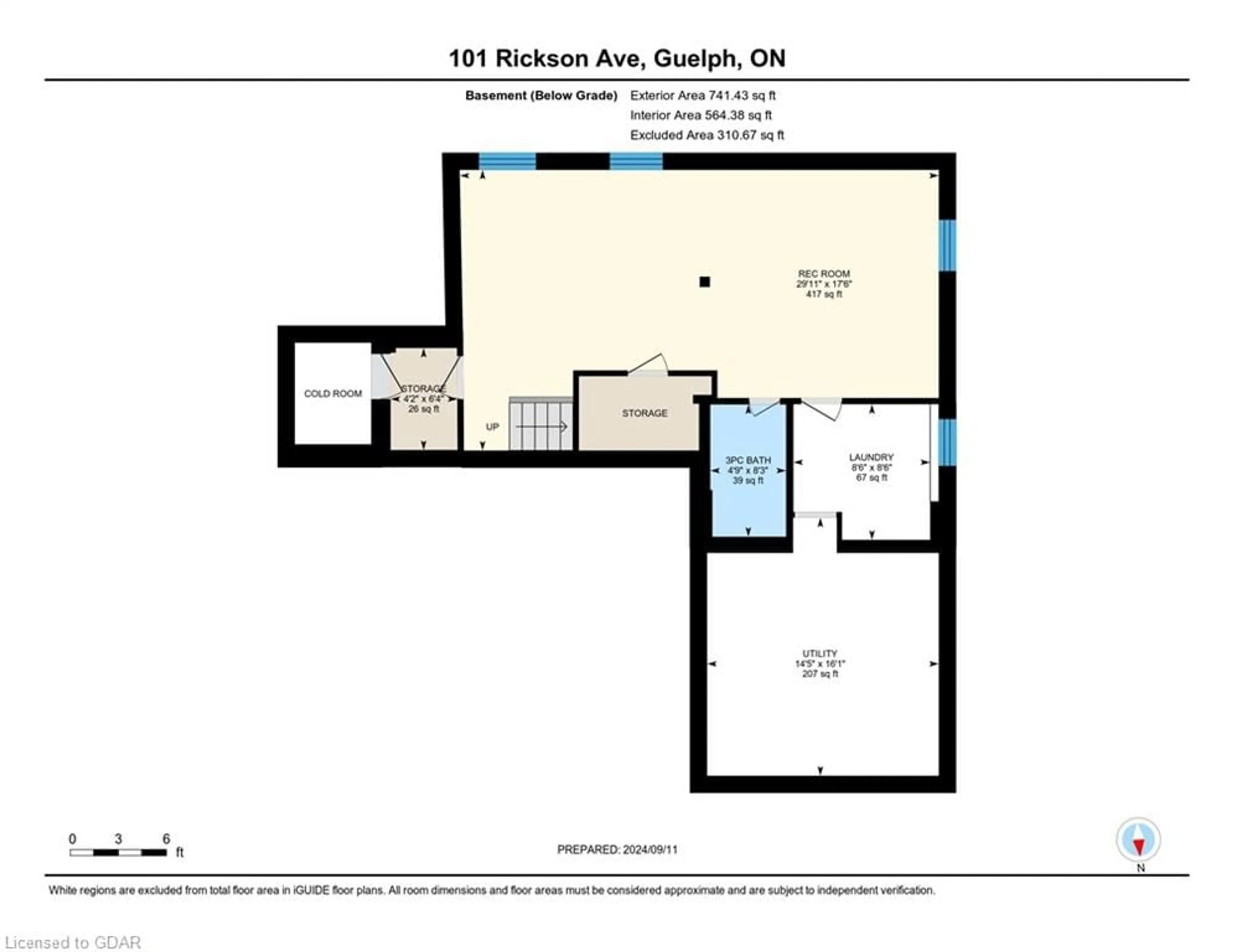 Floor plan for 101 Rickson Ave, Guelph Ontario N1G 3J5