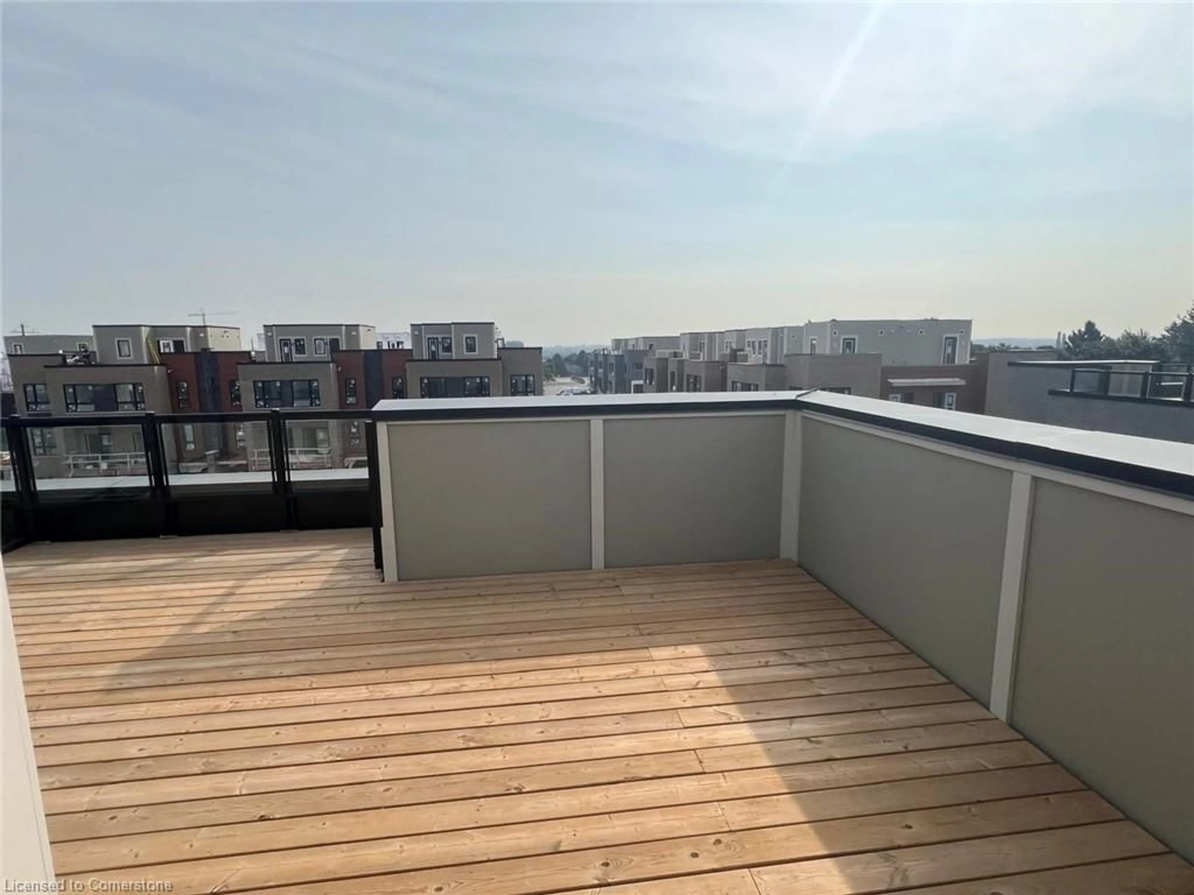 Balcony in the apartment, the view of city buildings for 11 Lytham Green Cir #26, Newmarket Ontario L3Y 0C7