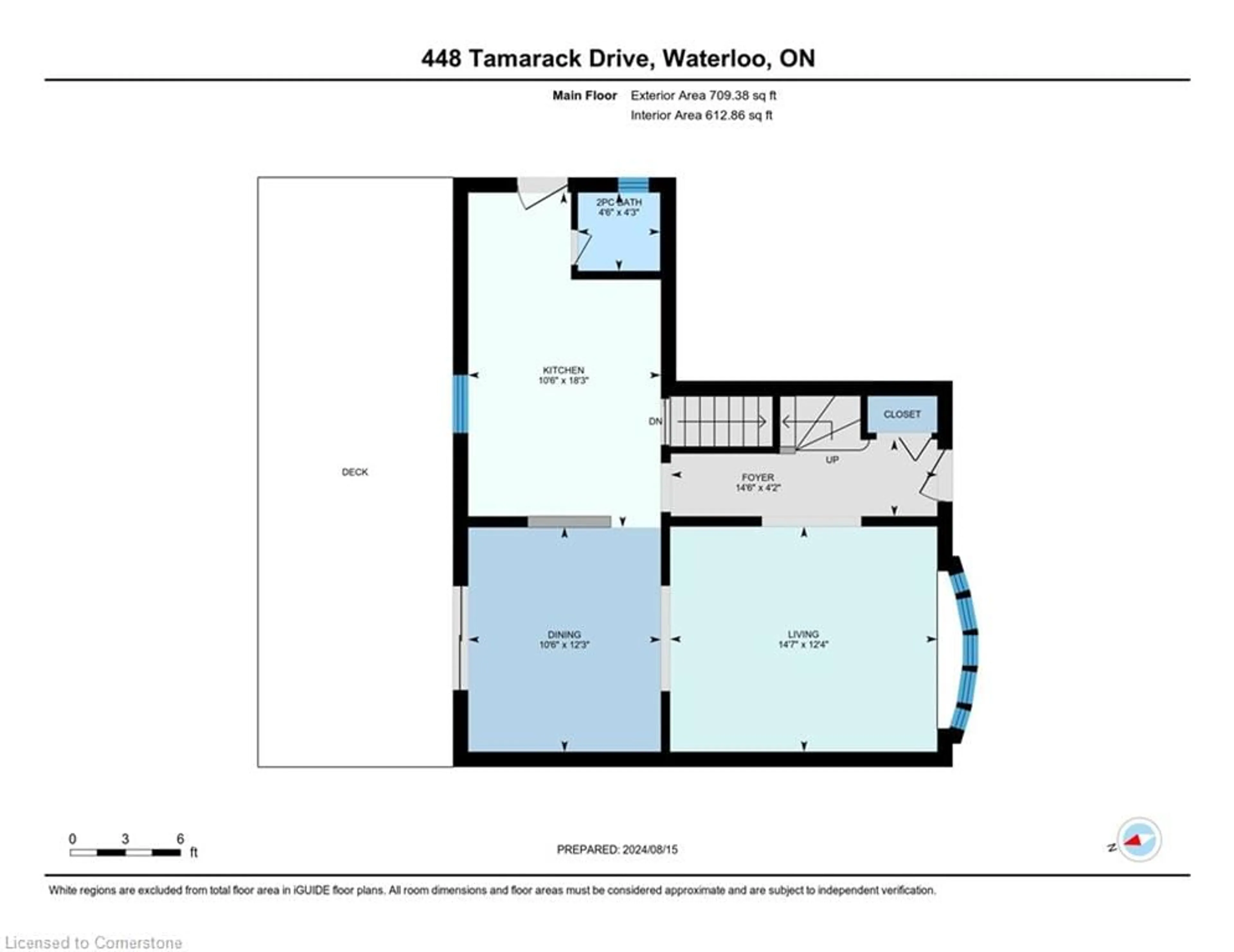 Floor plan for 448 Tamarack Dr, Waterloo Ontario N2L 4H1