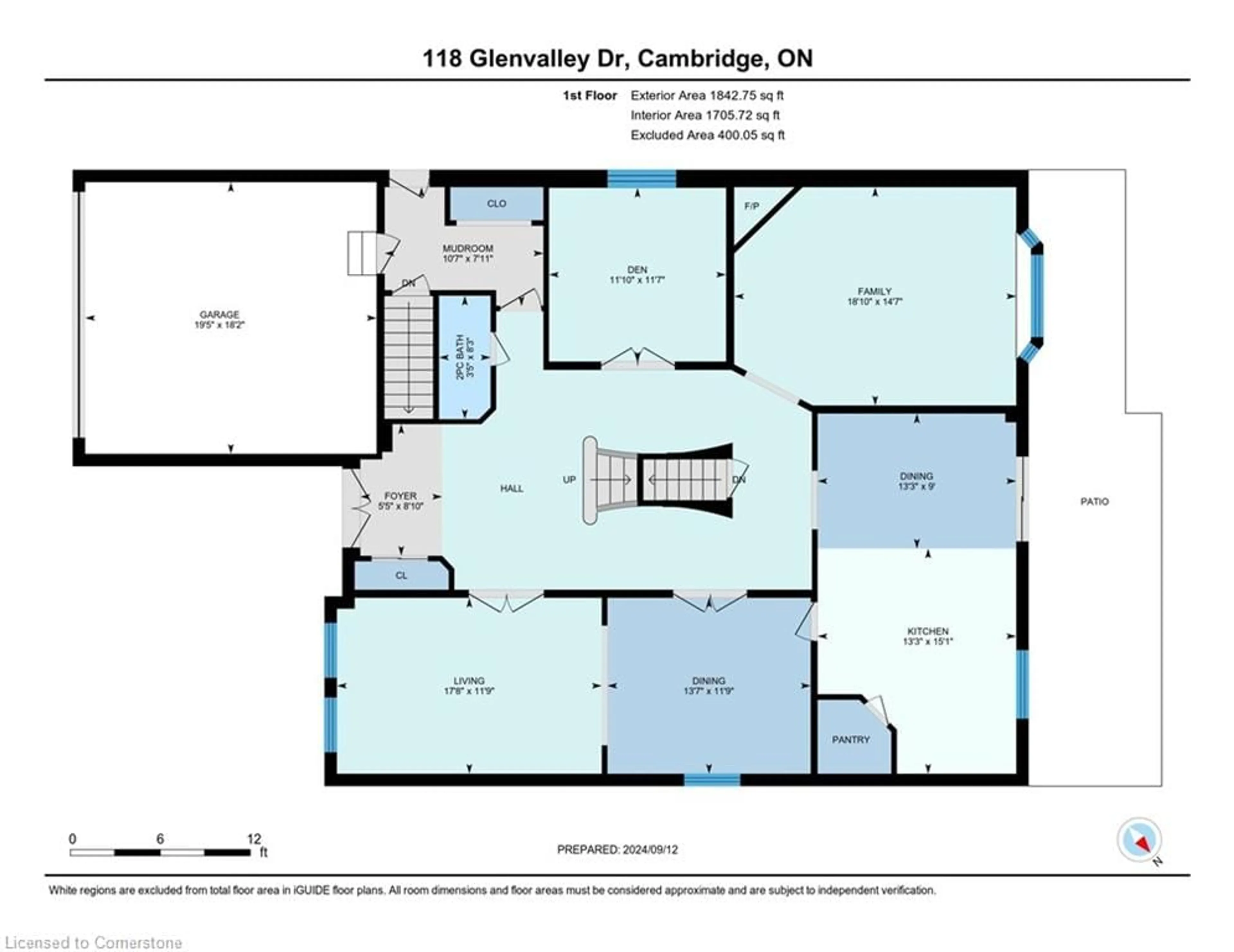 Floor plan for 118 Glenvalley Dr, Cambridge Ontario N1T 1P9