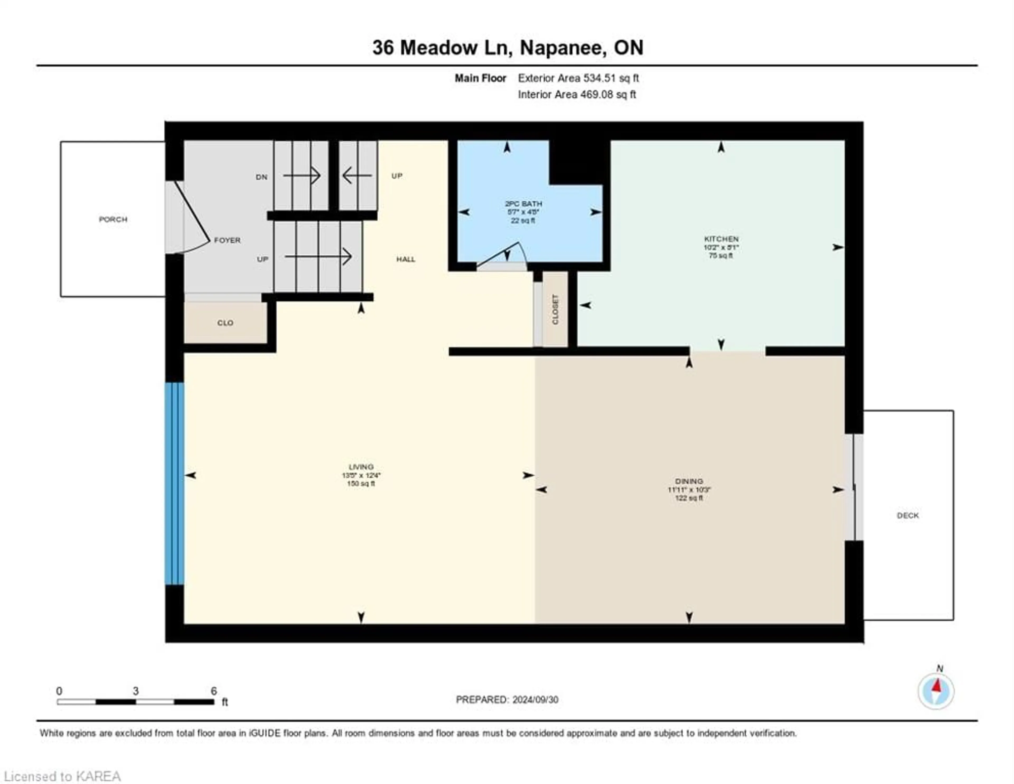 Floor plan for 36 Meadow Lane, Napanee Ontario K7R 3R8