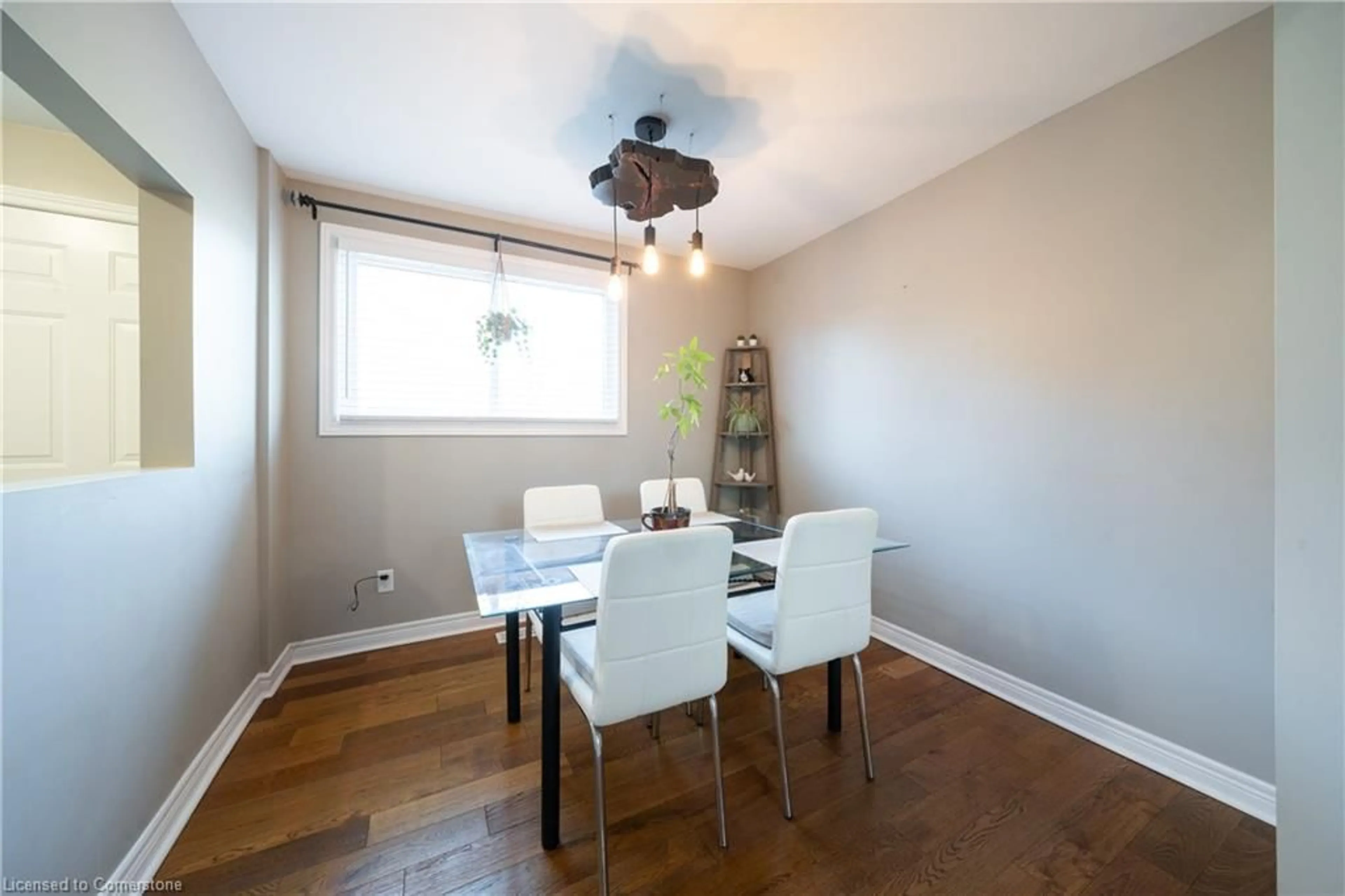 Dining room, wood floors, cottage for 444 Stone Church Rd #P3, Hamilton Ontario L9B 1R1