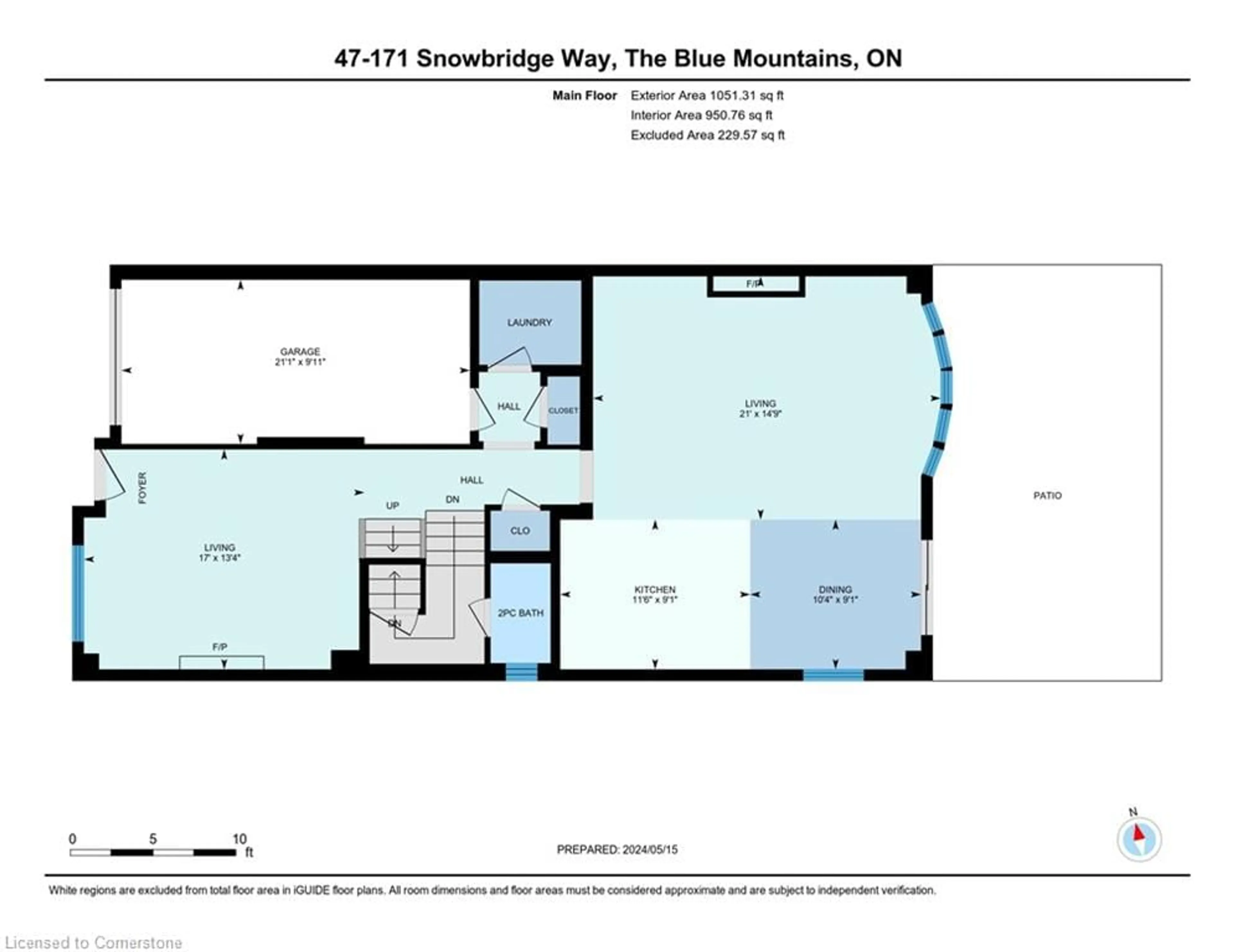 Floor plan for 171 Snowbridge Way #47, The Blue Mountains Ontario L9Y 0V1