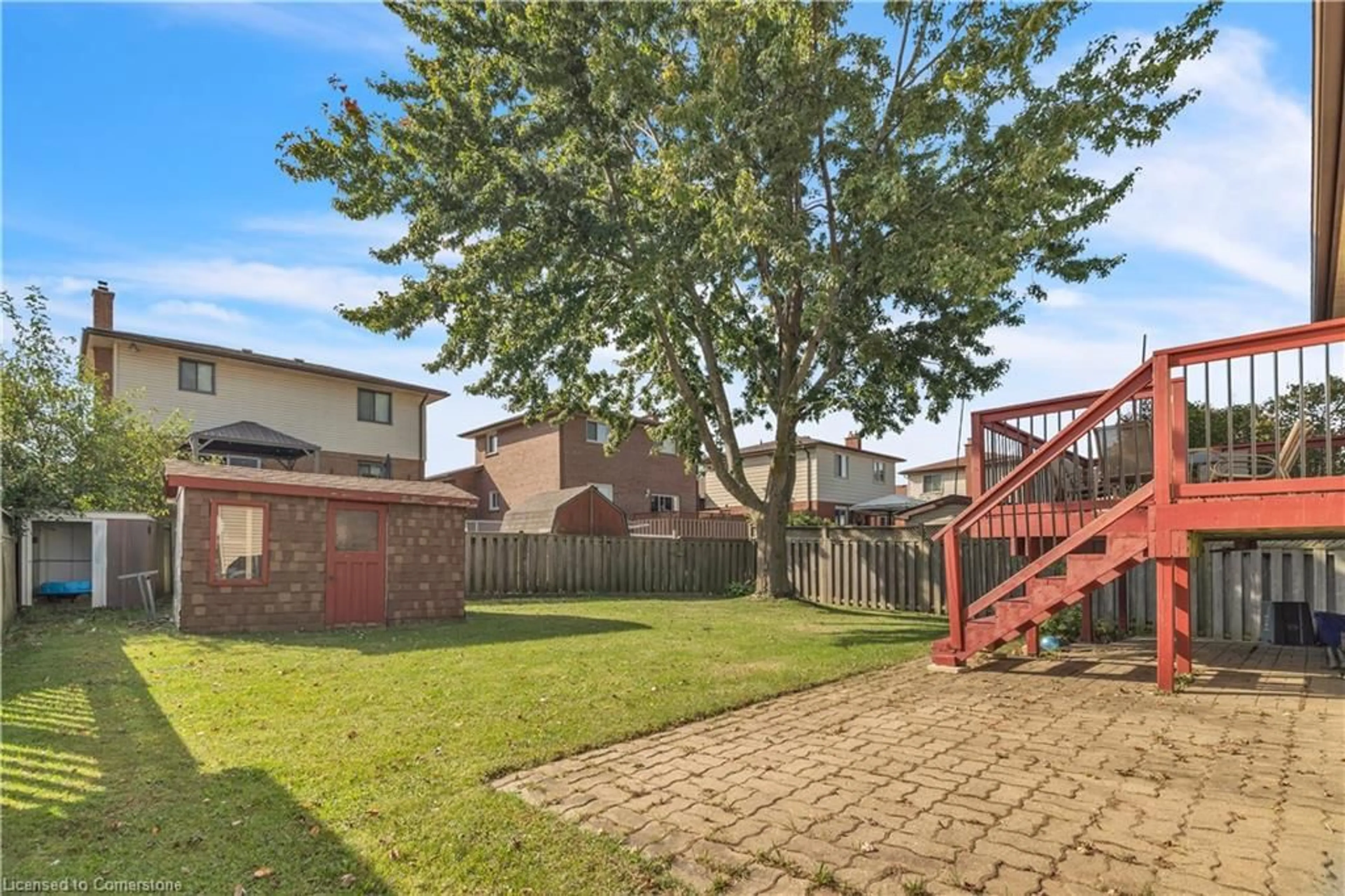 Fenced yard for 28 Copperfield Dr, Cambridge Ontario N1R 7V4