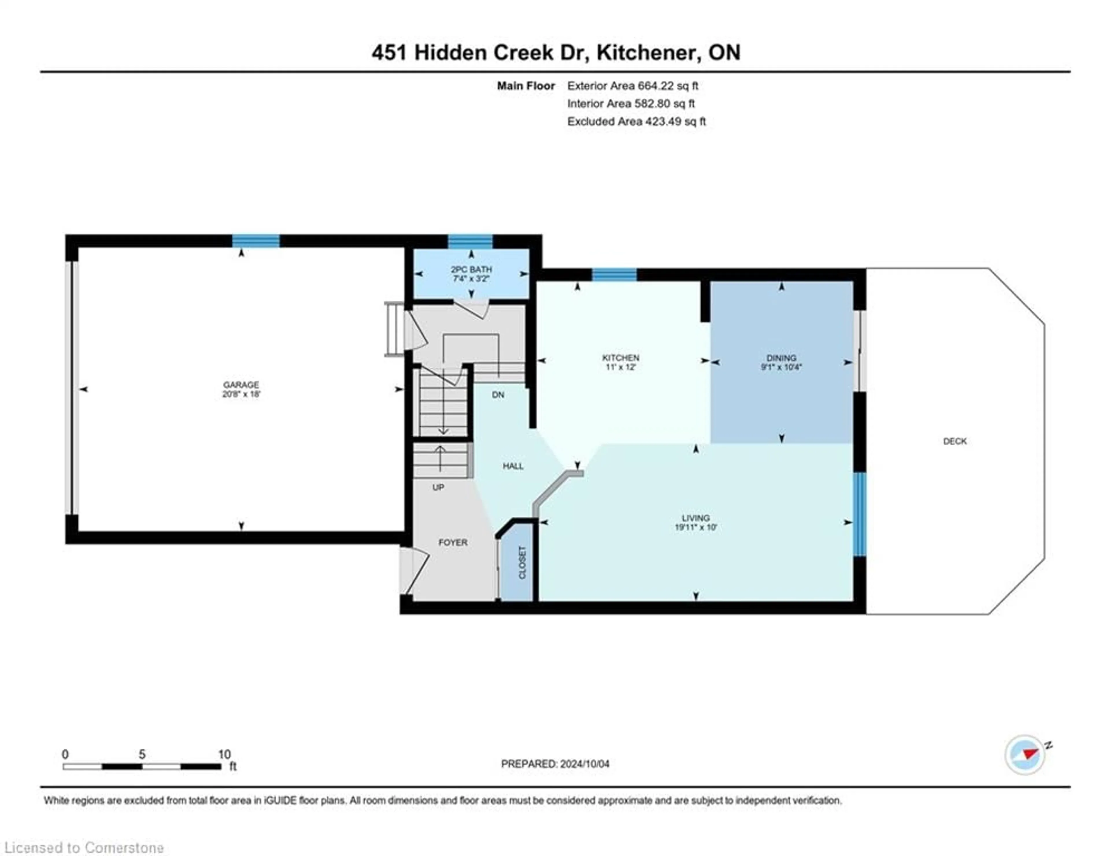 Floor plan for 451 Hidden Creek Dr, Kitchener Ontario N2N 3N2