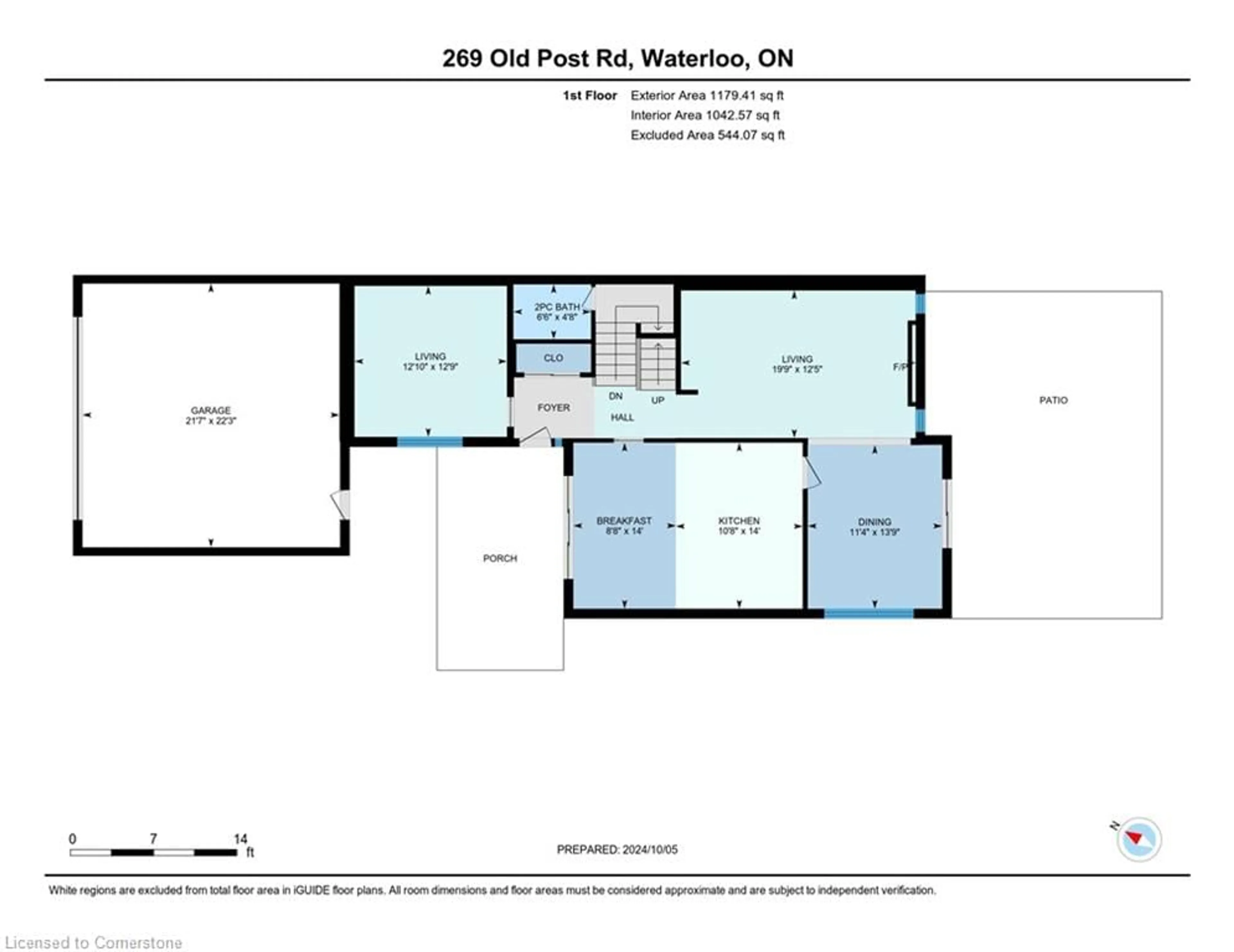 Floor plan for 269 Old Post Rd, Waterloo Ontario N2L 5B8