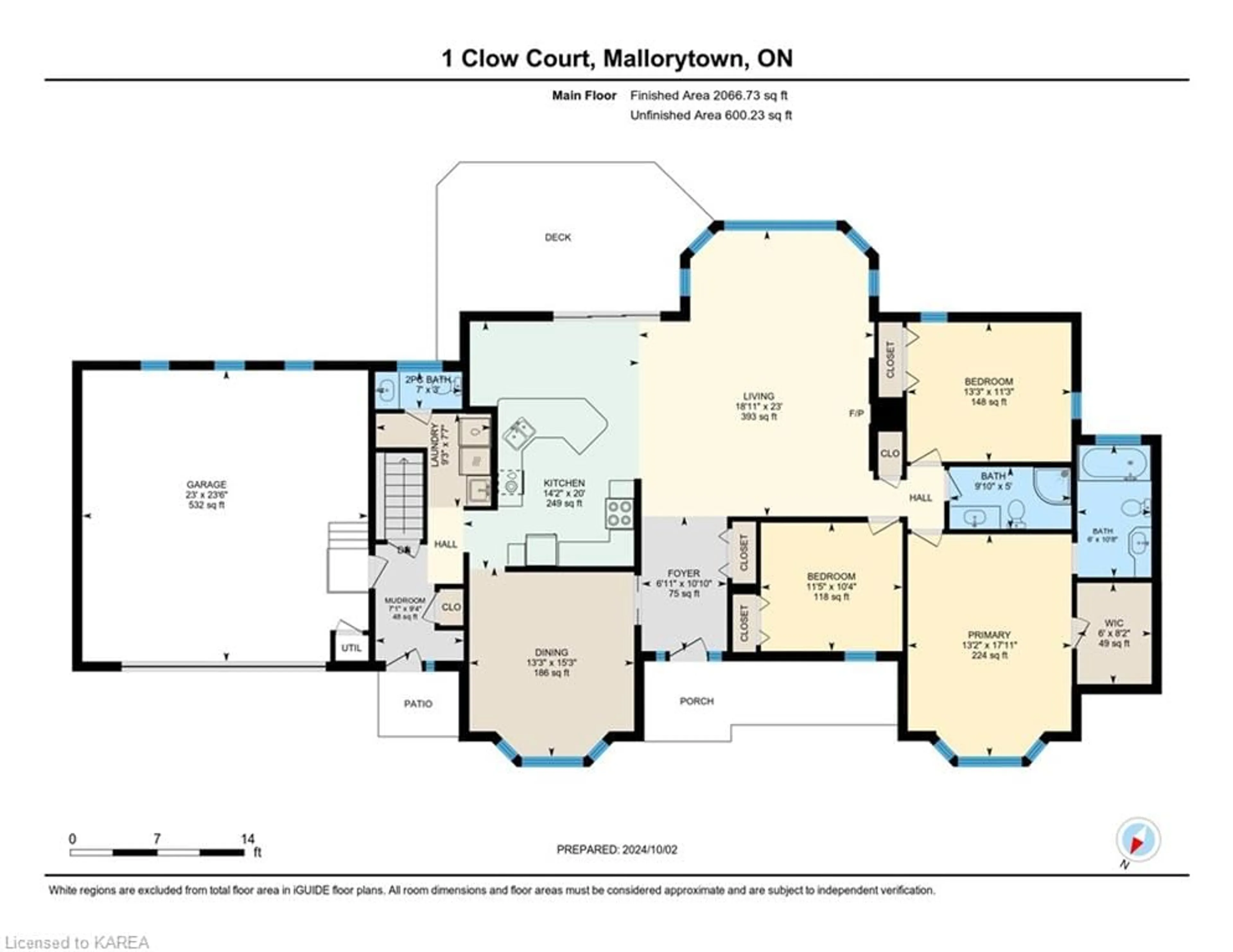 Floor plan for 1 Clow Crt, Mallorytown Ontario K0E 1R0