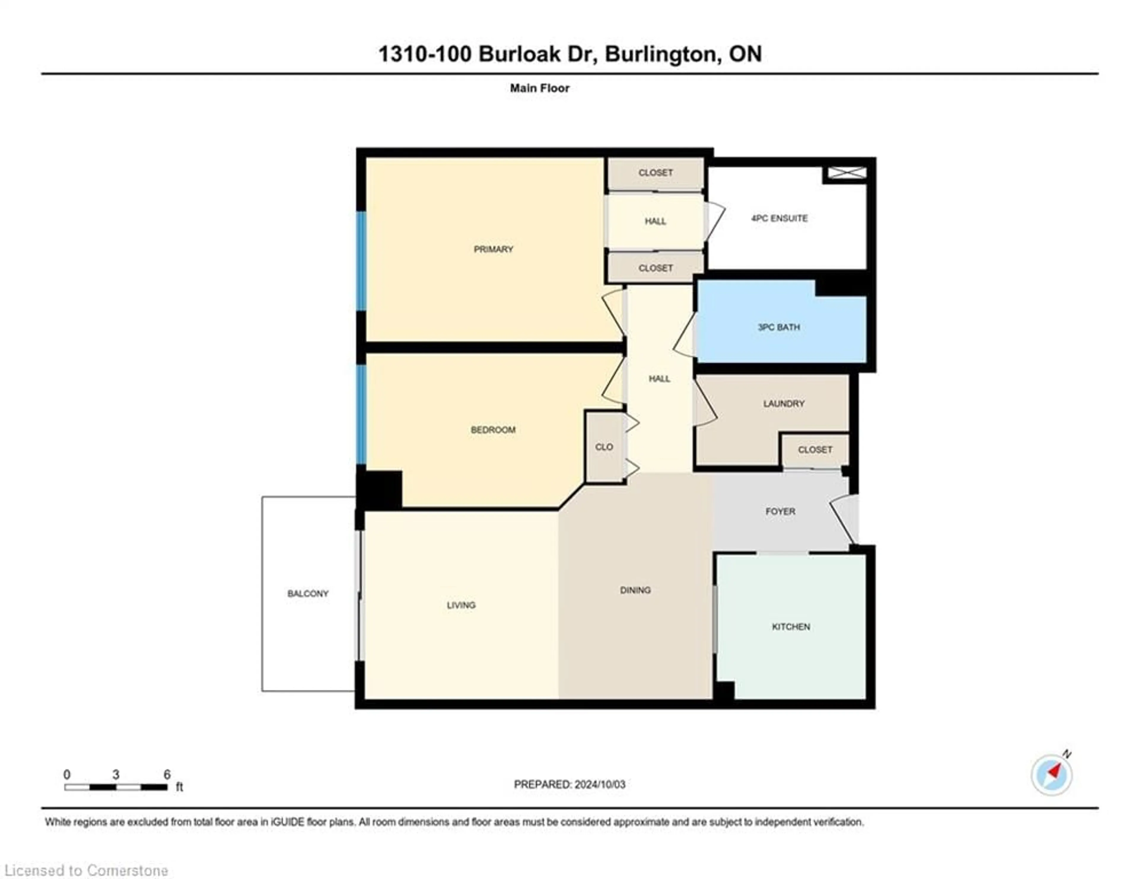 Floor plan for 100 Burloak Dr #1310, Burlington Ontario L7L 6P6