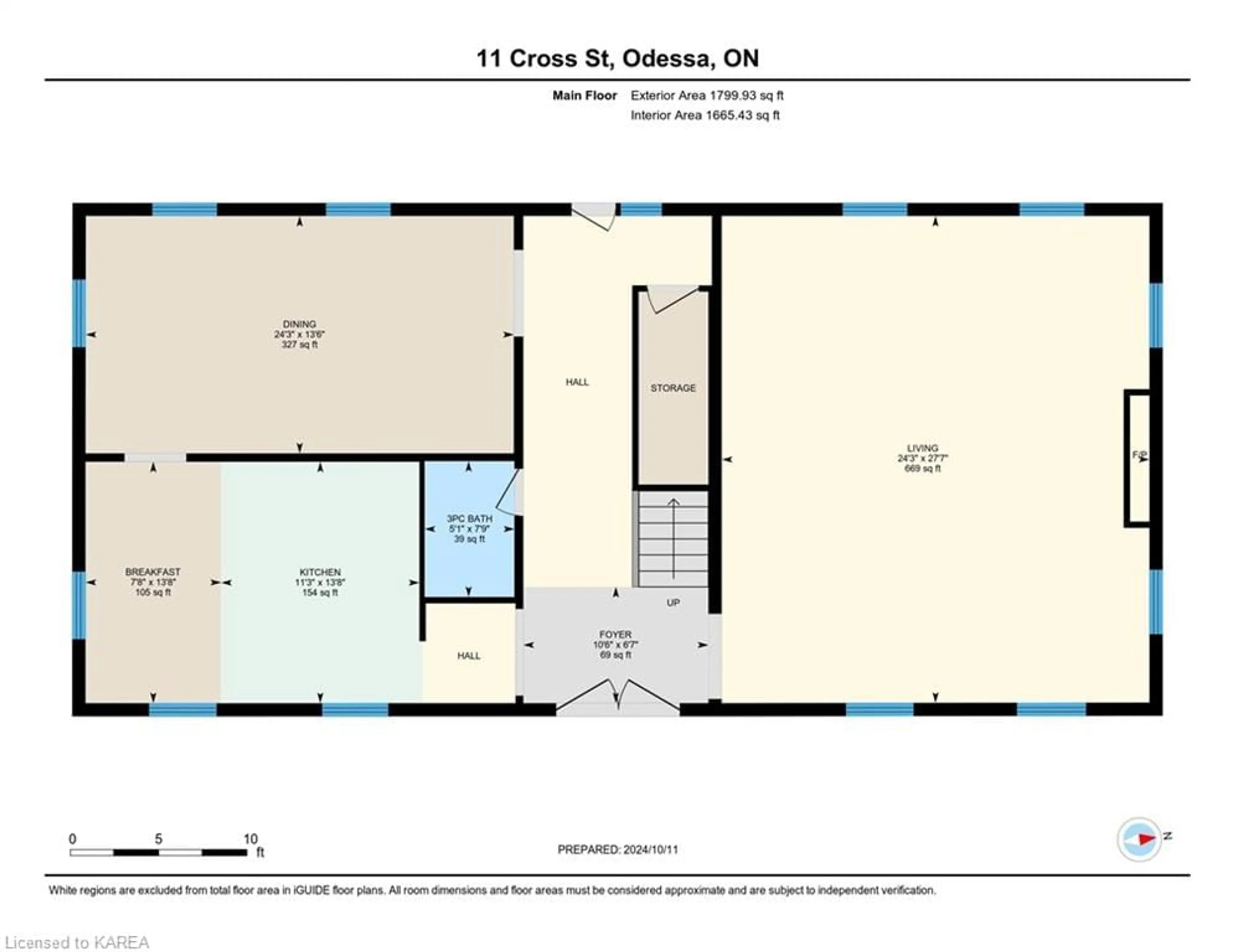 Floor plan for 11 Cross Street, Odessa Ontario K0H 2H0