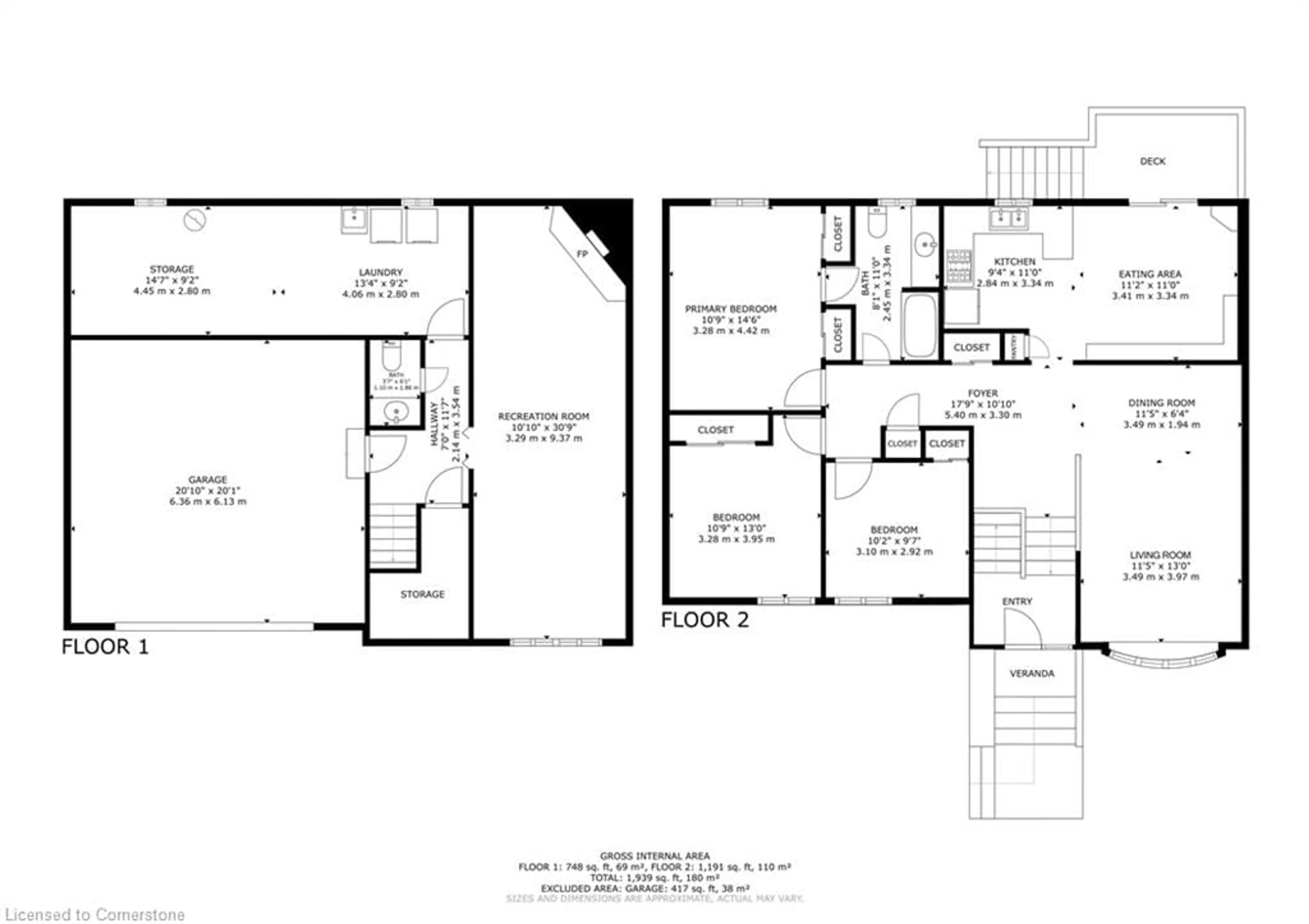 Floor plan for 18 Terry Crt, Georgetown Ontario L7G 1P4