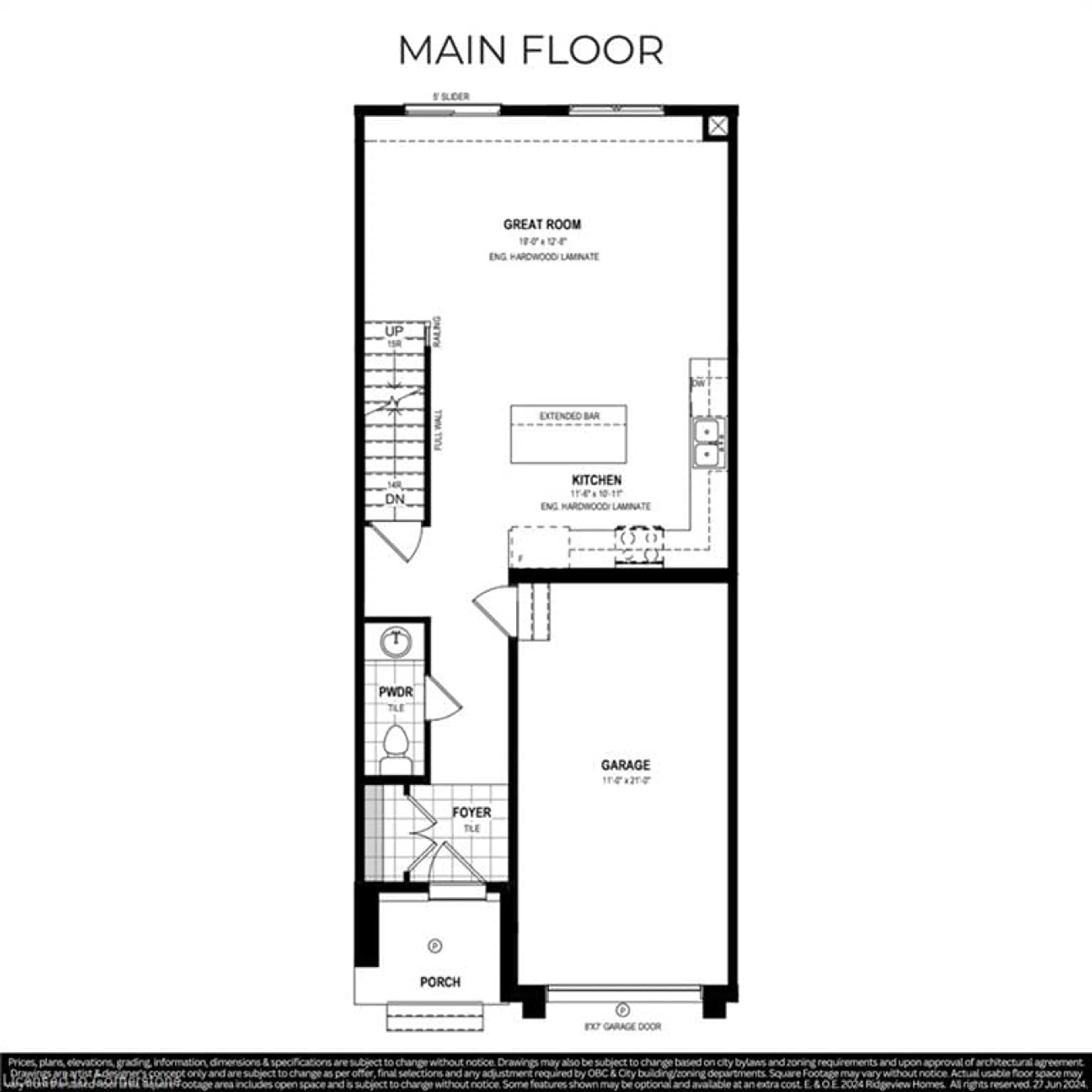 Floor plan for LOT B2 Green Gate Blvd, Cambridge Ontario N1T 2C5