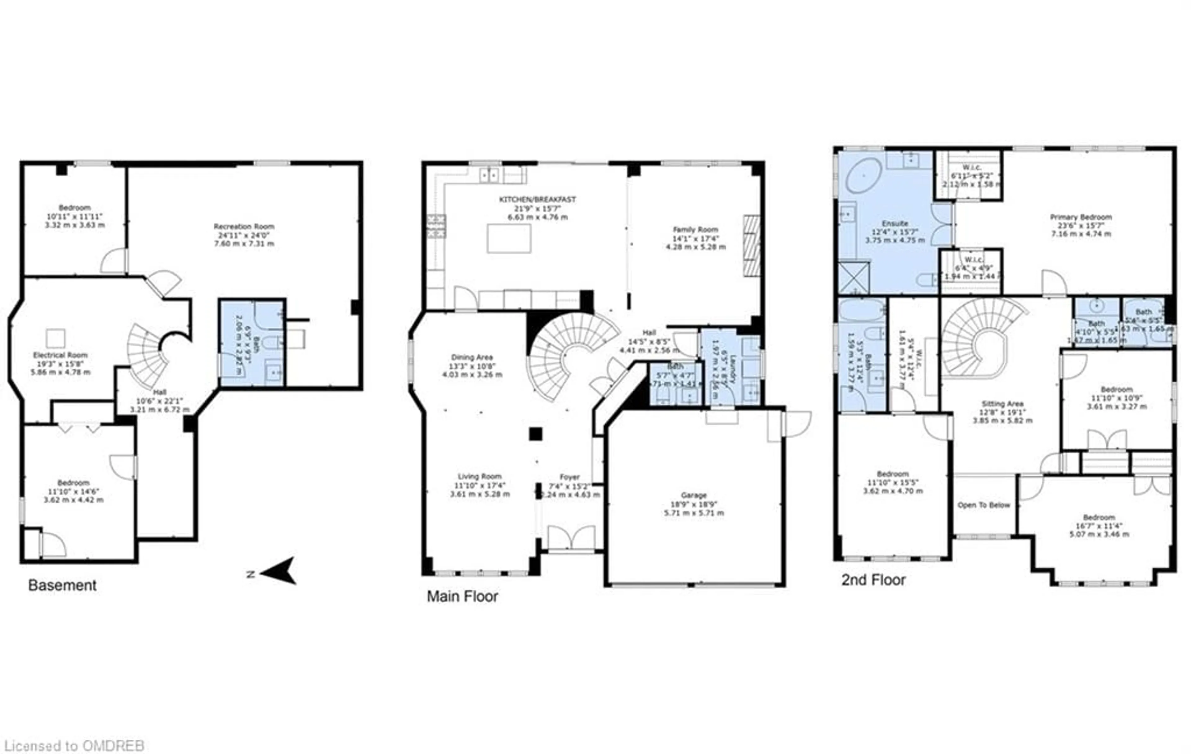 Floor plan for 4214 Amaletta Cres, Burlington Ontario L7M 5C4