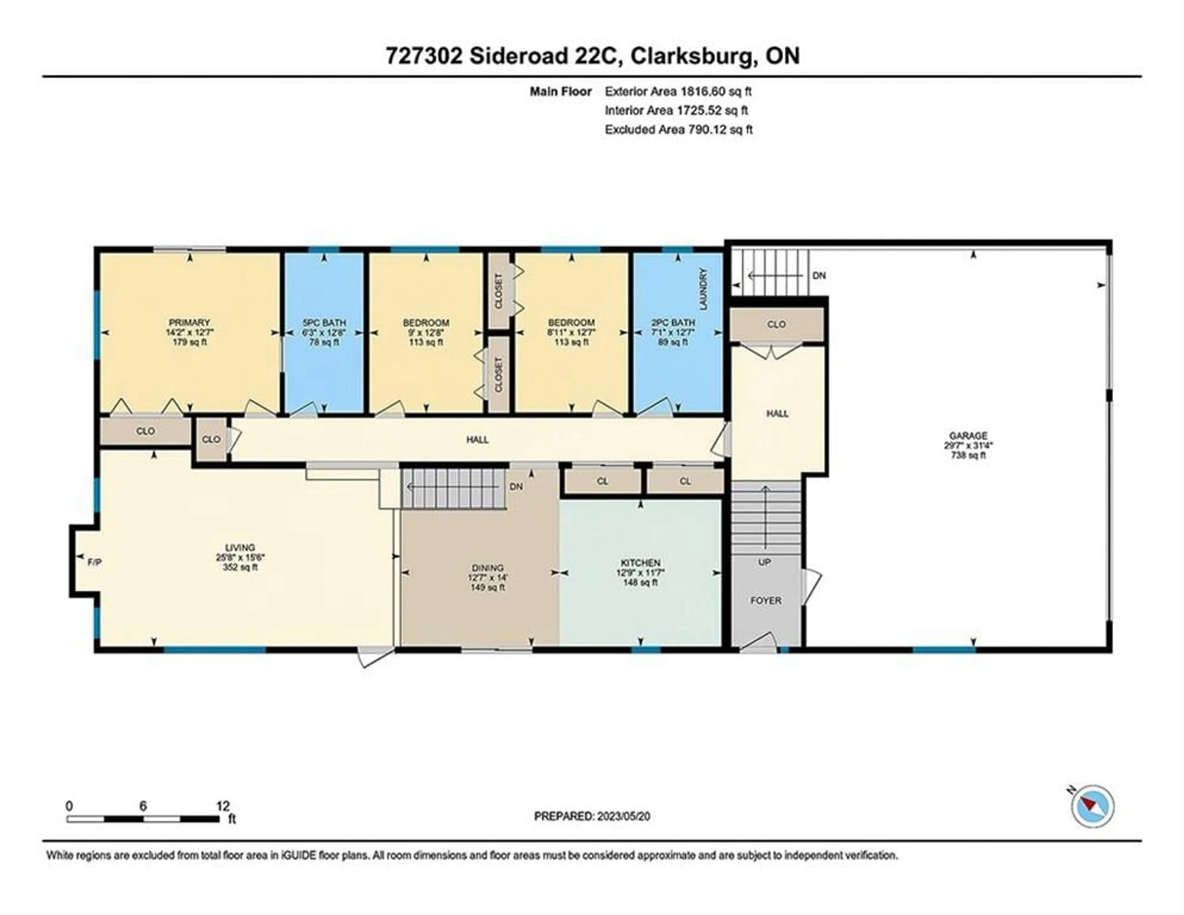 Floor plan for 727302 22c Sideroad, Heathcote Ontario N0H 1N0