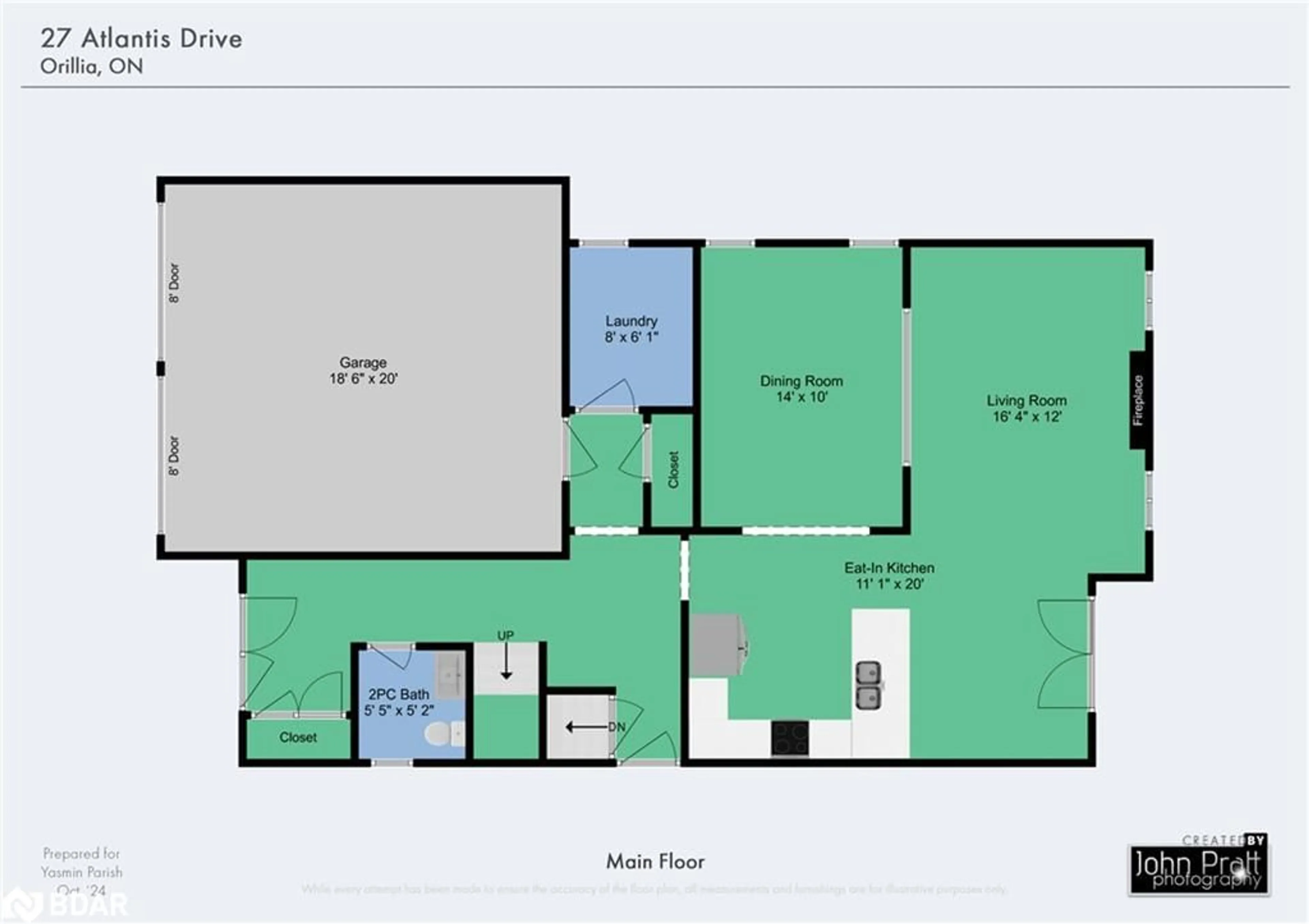 Floor plan for 27 Atlantis Drive, Orillia Ontario L3V 8L4