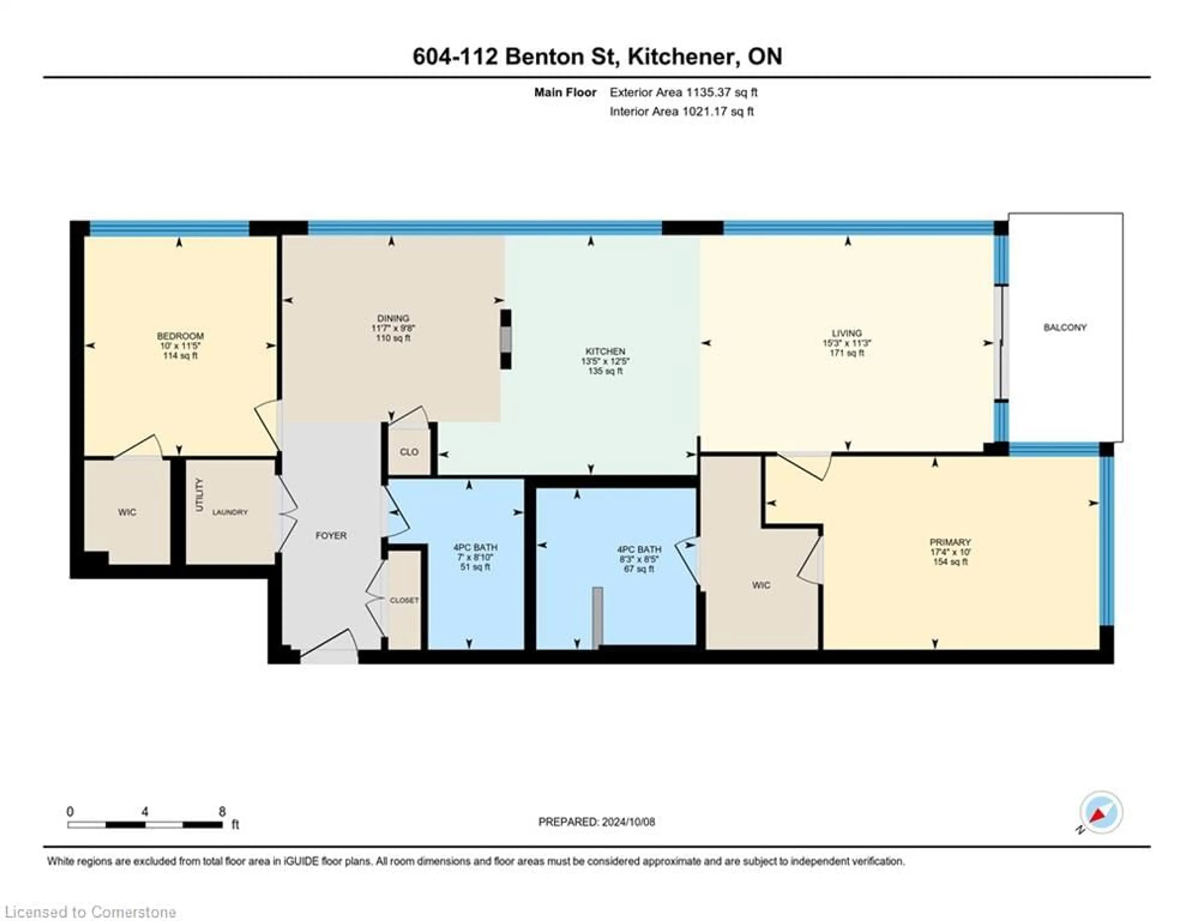 Floor plan for 112 Benton St #604, Kitchener Ontario N2G 3H6