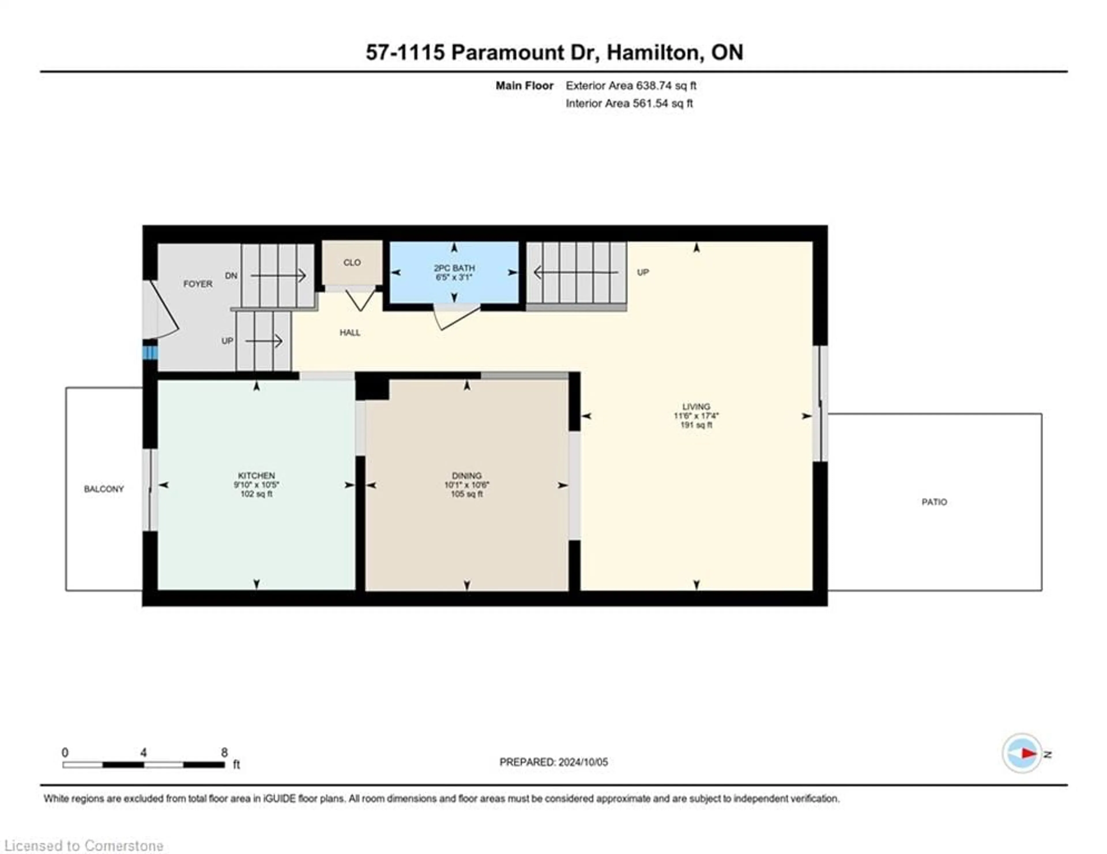 Floor plan for 1115 Paramount Dr #57, Stoney Creek Ontario L8J 1P6