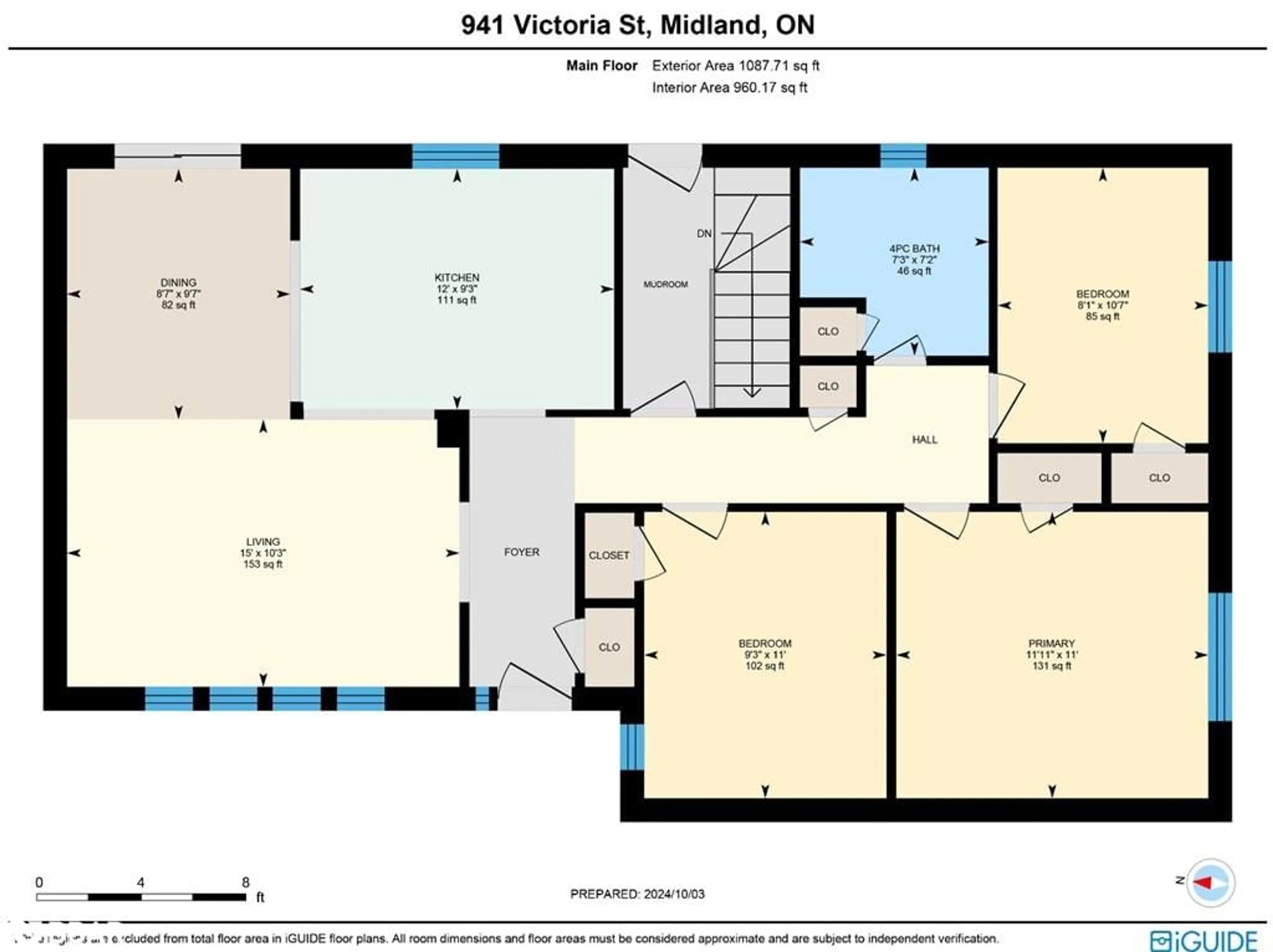 Floor plan for 941 Victoria St, Midland Ontario L4R 1B7