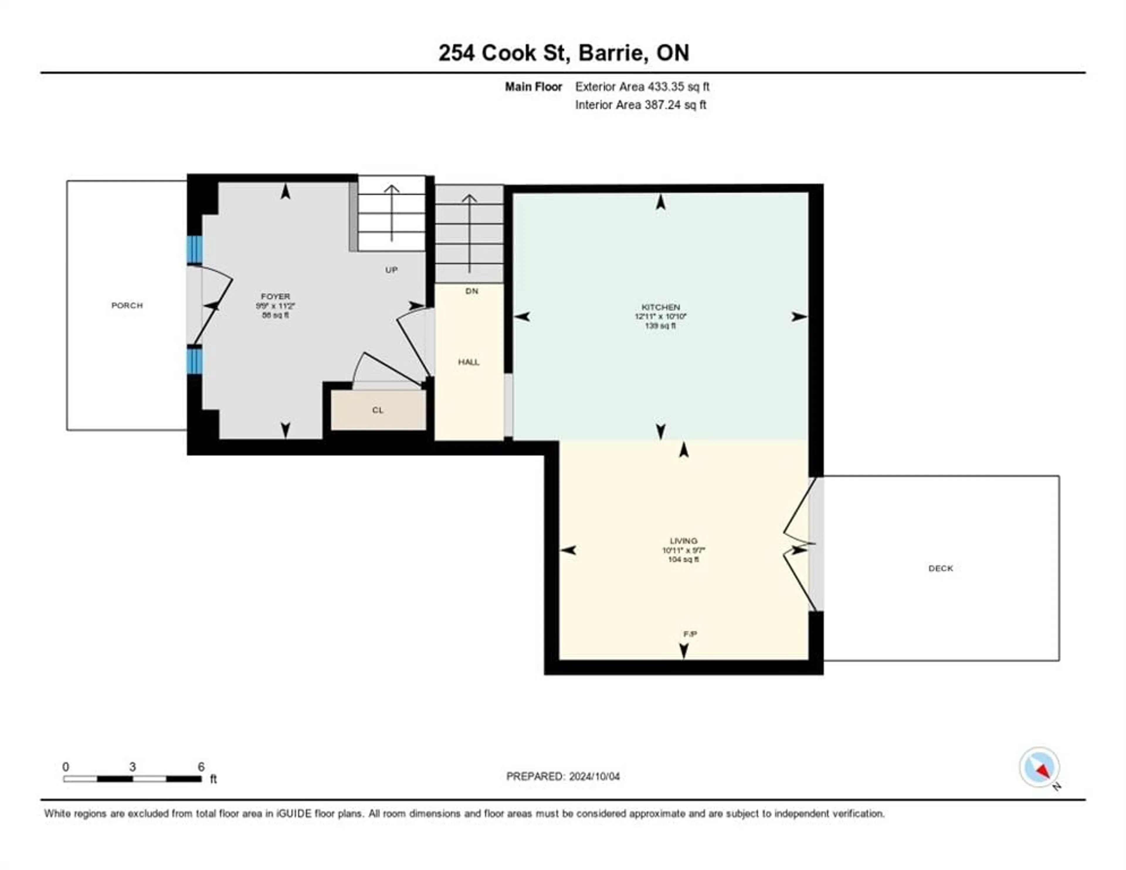 Floor plan for 254 Cook St, Barrie Ontario L4M 4H6