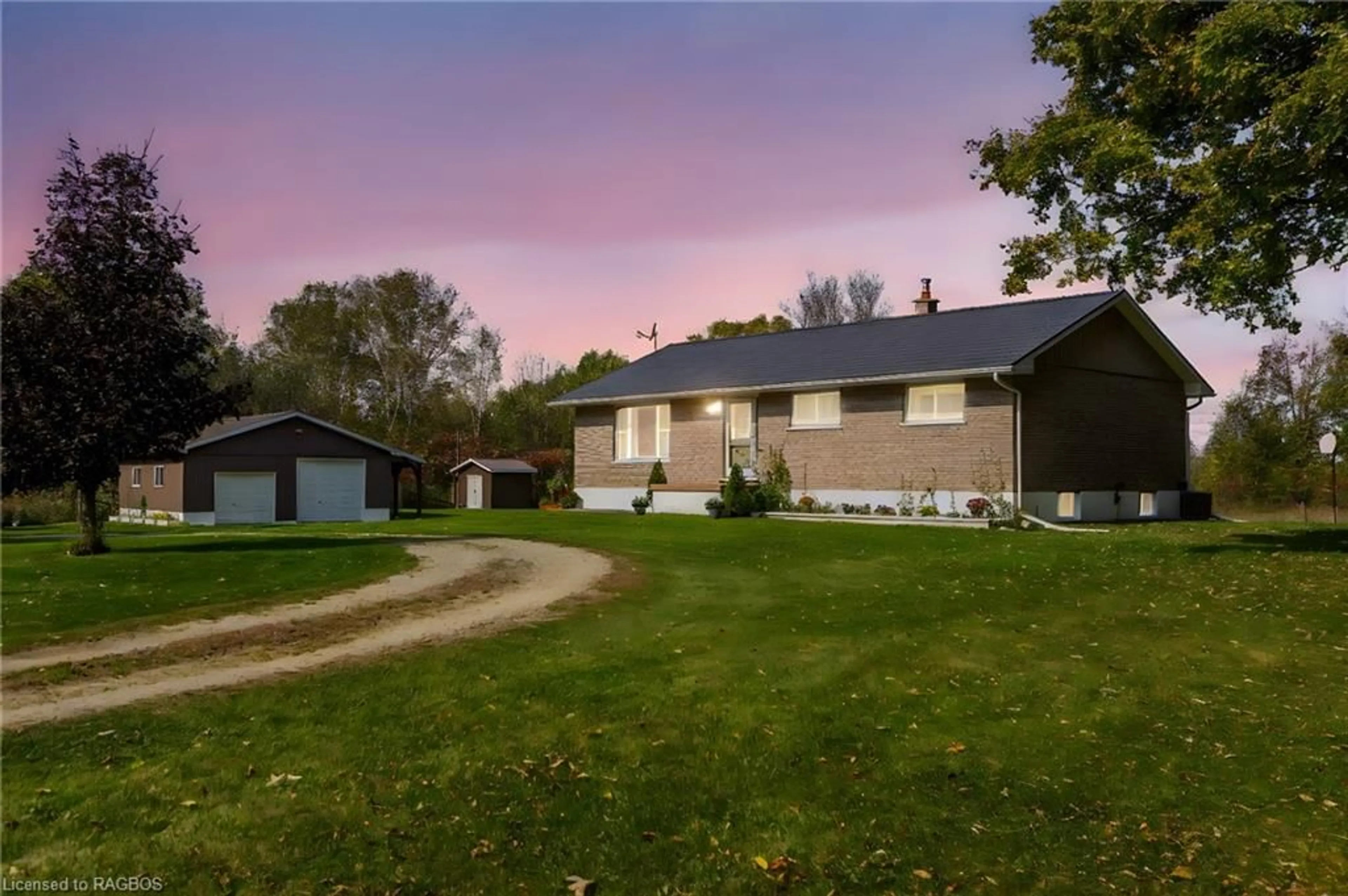 A pic from exterior of the house or condo, the fenced backyard for 362511 Lindenwood Rd, Georgian Bluffs Ontario N0H 2T0