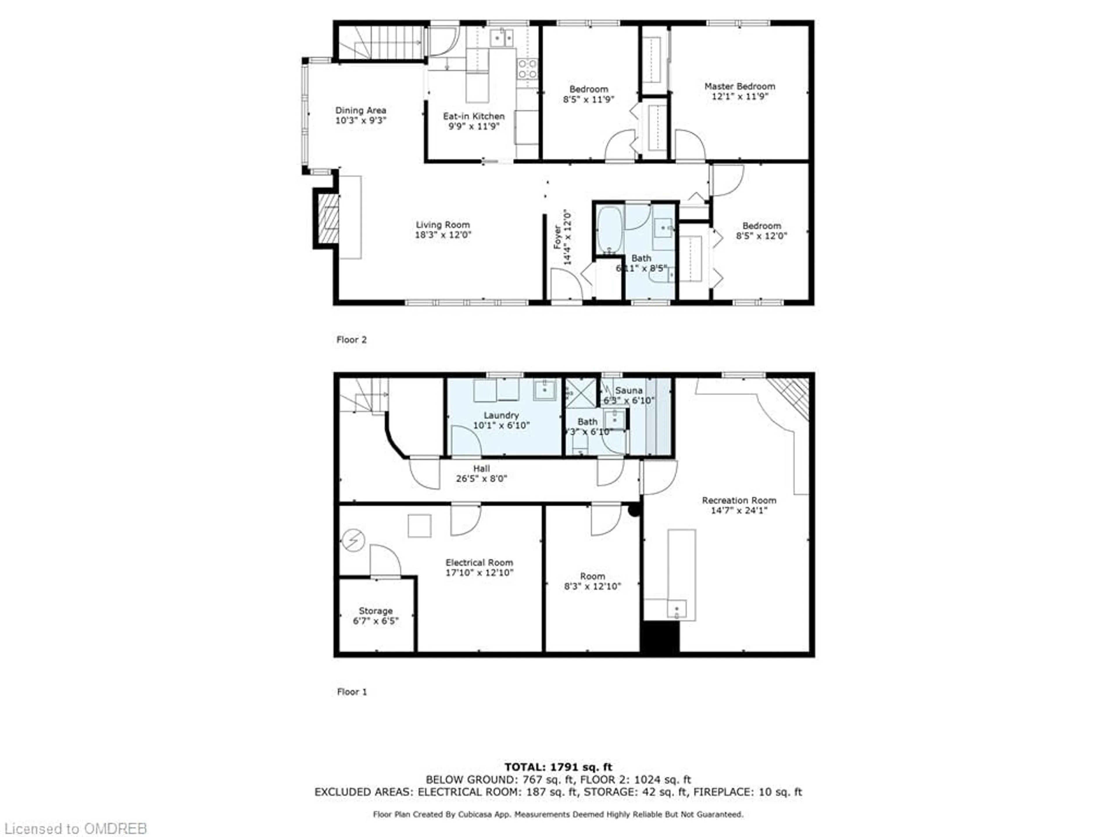 Floor plan for 1302 Gainsborough Dr, Oakville Ontario L6H 2H6