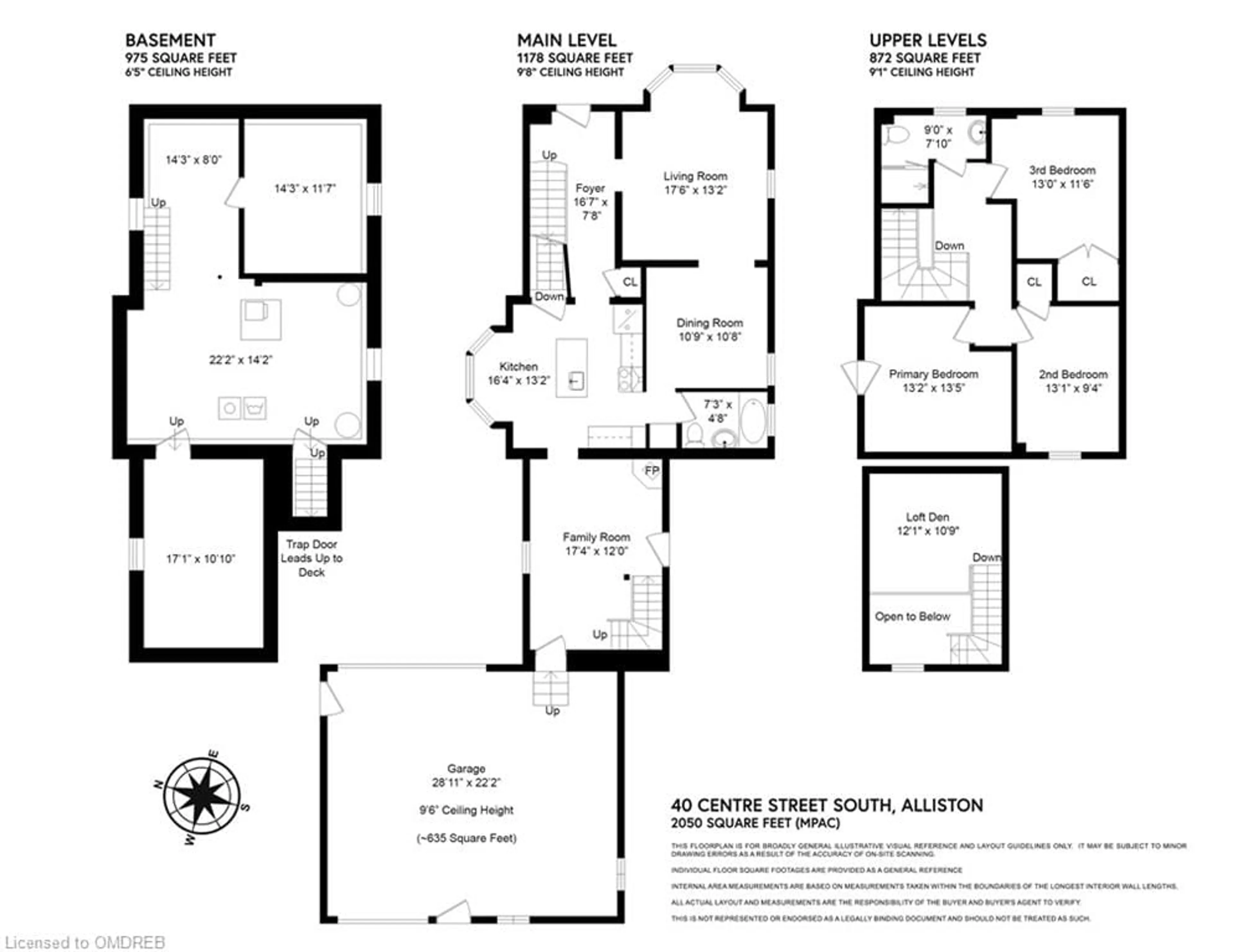 Floor plan for 40 Centre St, Alliston Ontario L9R 1G8