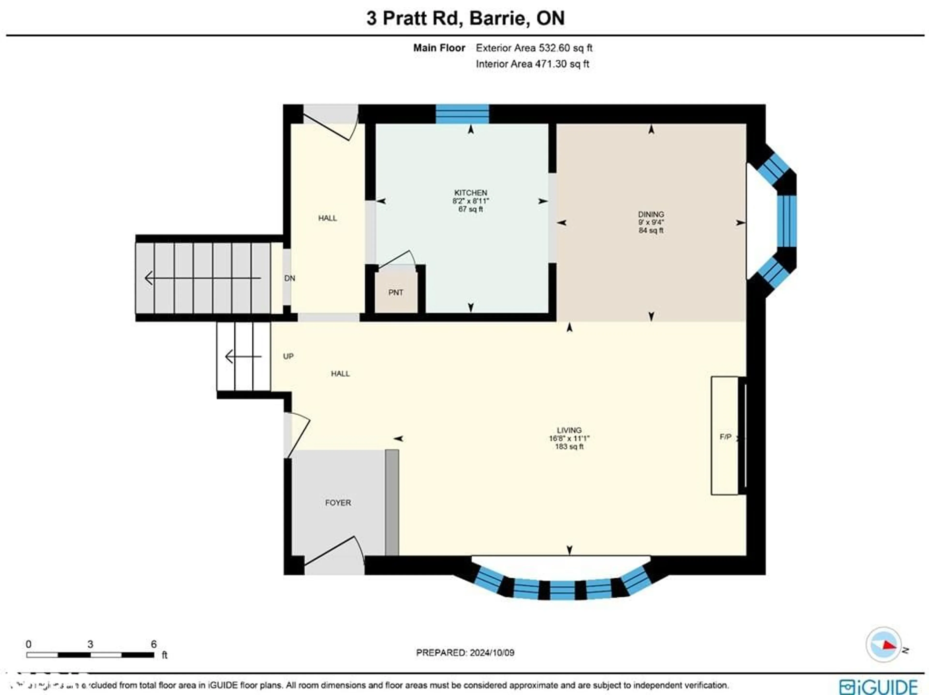 Floor plan for 3 Pratt Rd, Barrie Ontario L4M 2K9