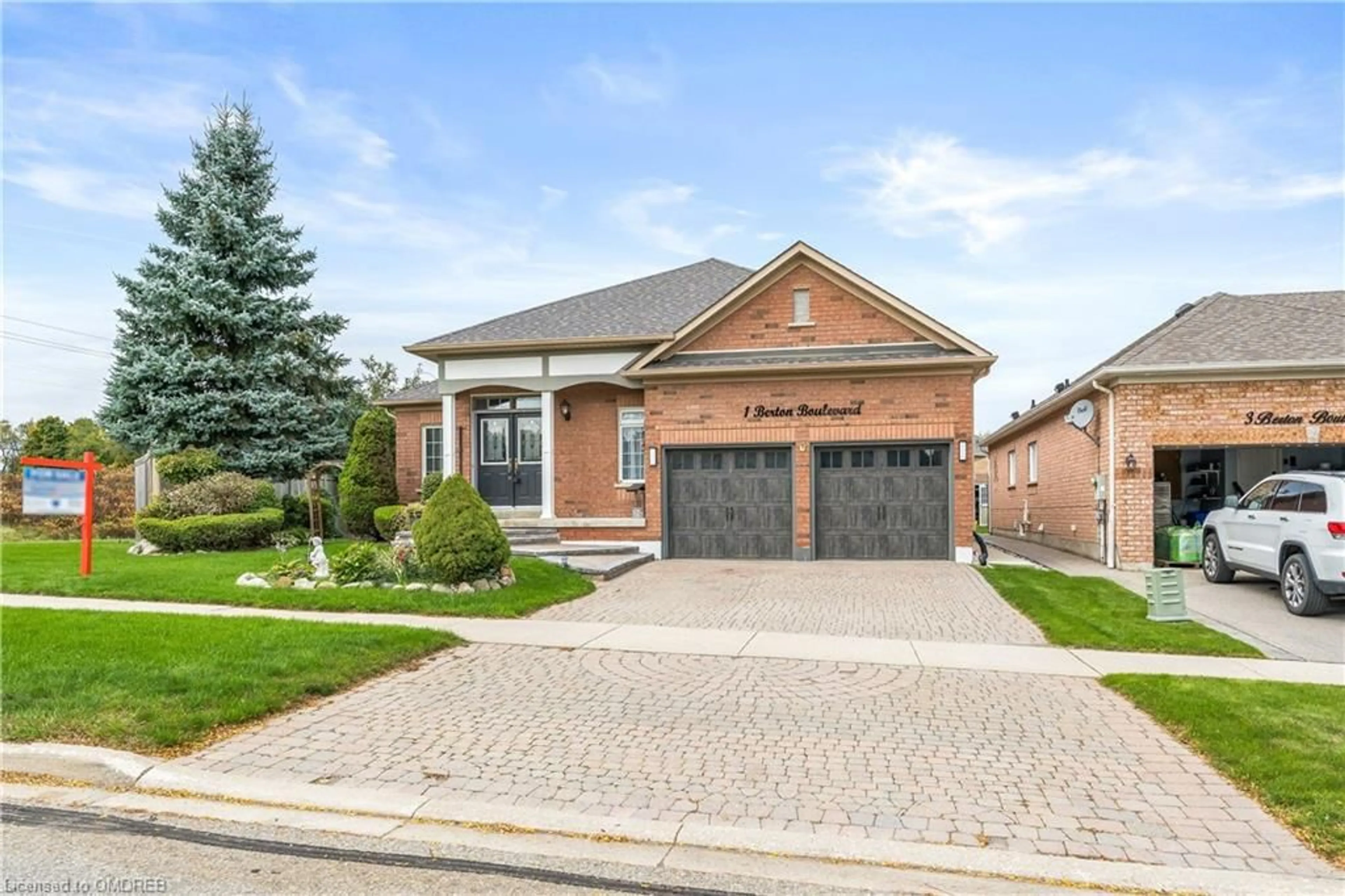 Home with brick exterior material for 1 Berton Blvd, Georgetown Ontario L7G 6A4