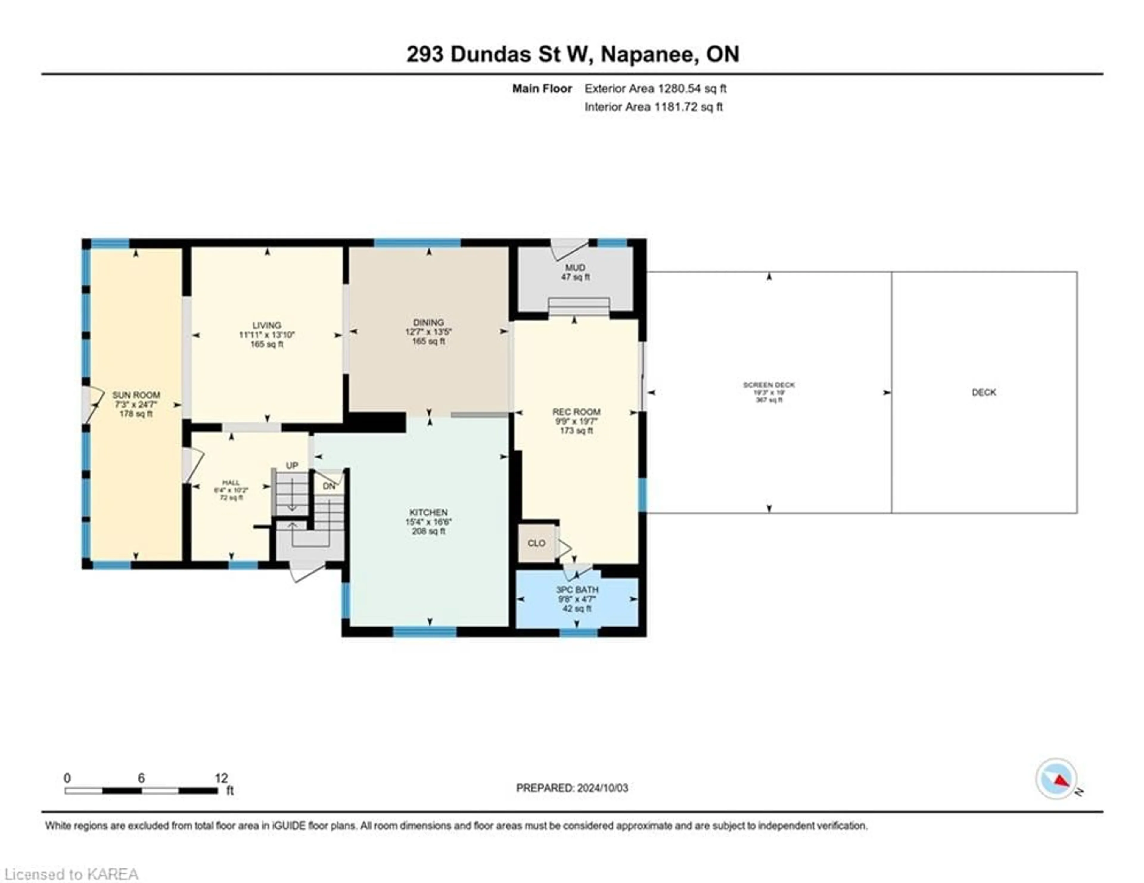 Floor plan for 293 Dundas St, Napanee Ontario K7R 2B3