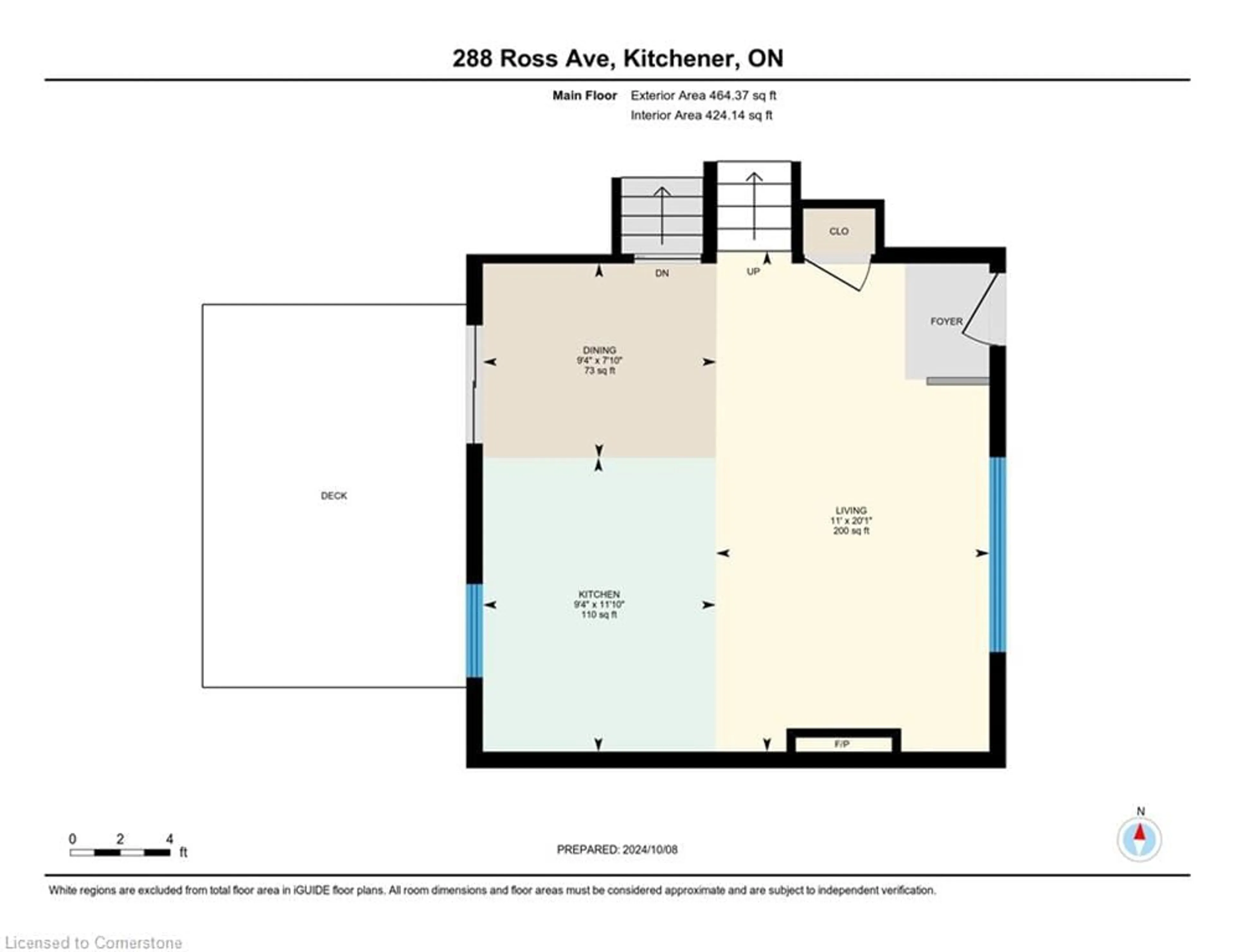 Floor plan for 288 Ross Ave, Kitchener Ontario N2A 1V6