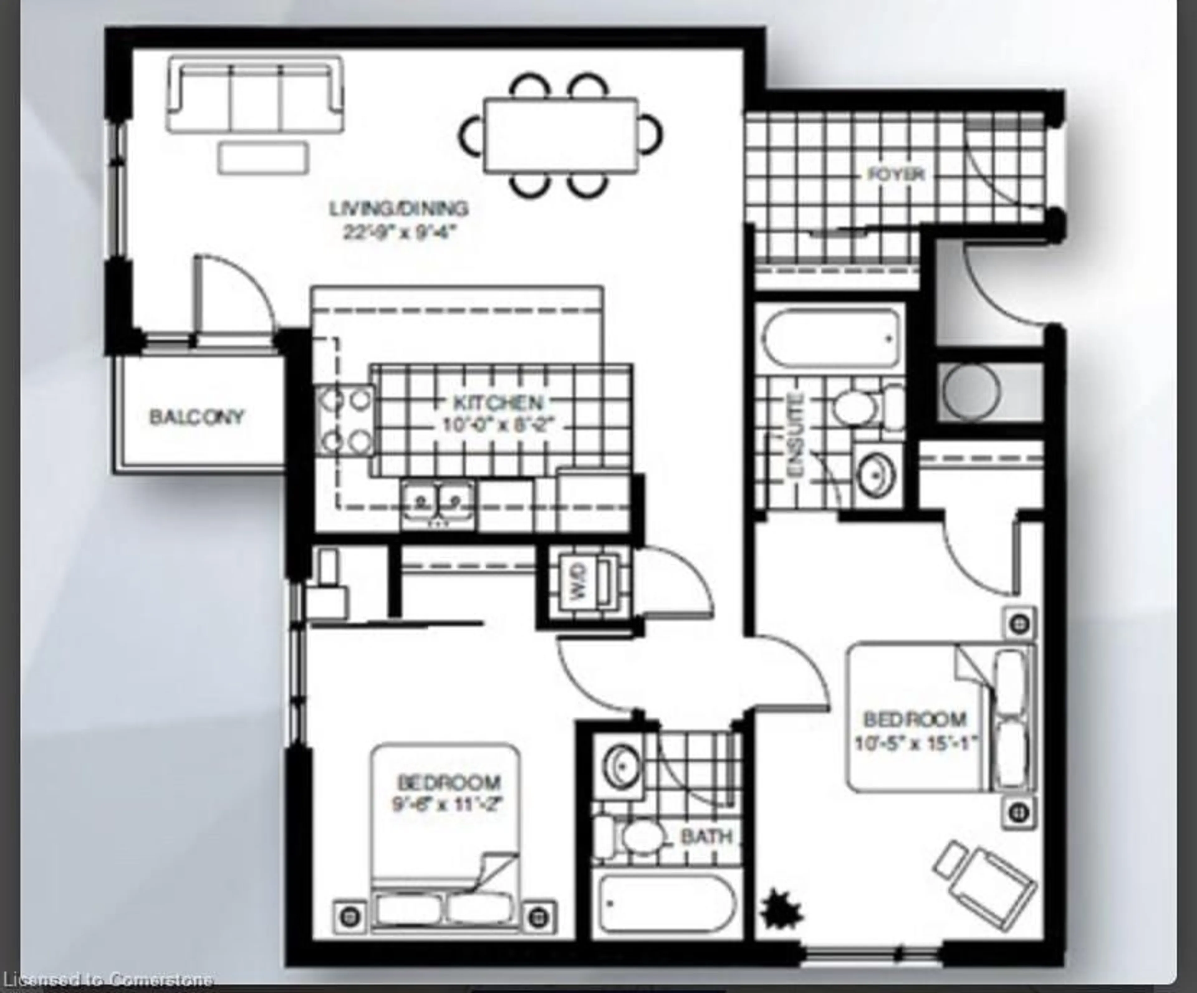 Floor plan for 170 Rockhaven Lane #214, Waterdown Ontario L8B 1B5