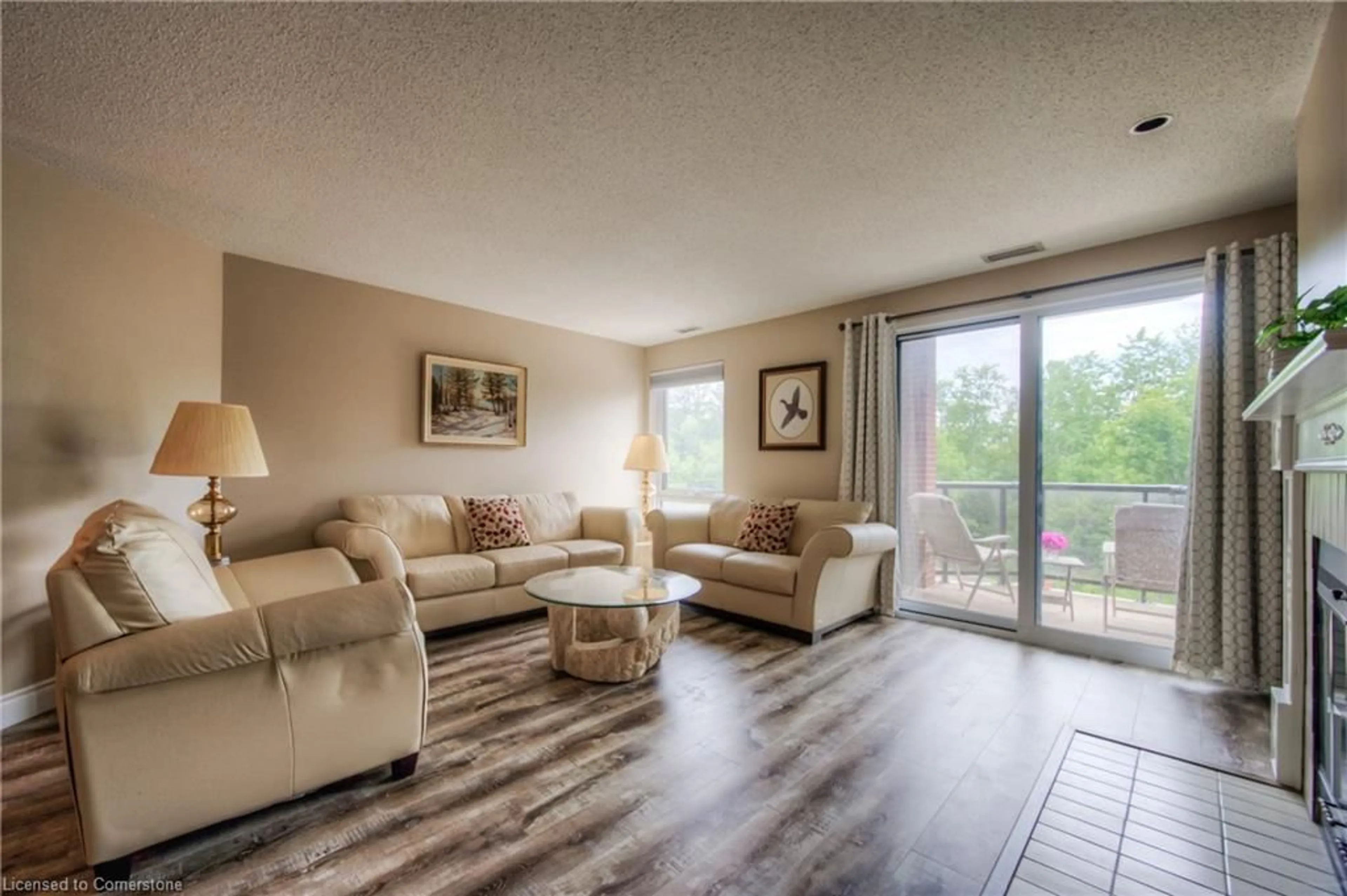 Living room, wood floors for 50 Blue Springs Dr #31, Waterloo Ontario N2J 4M4