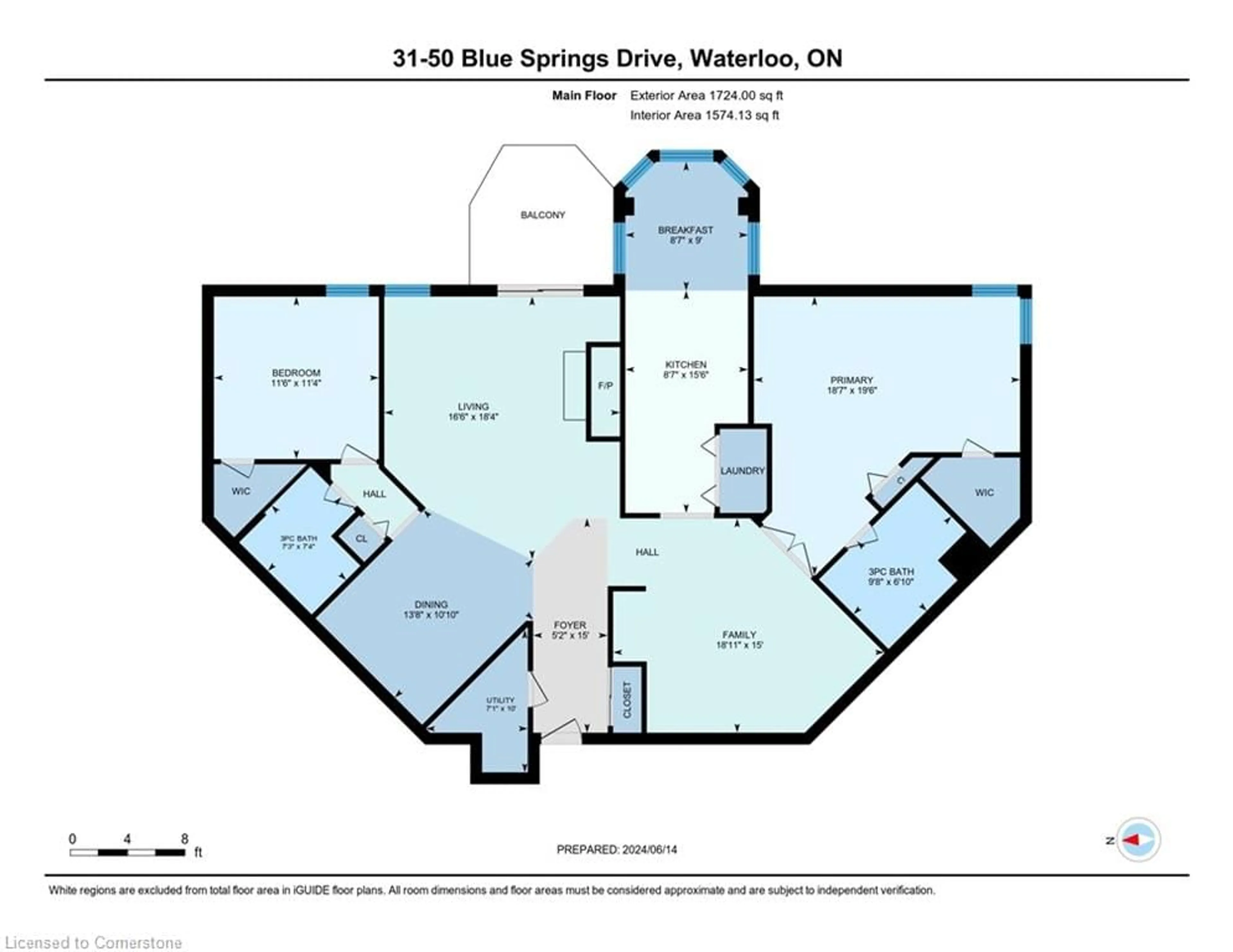 Floor plan for 50 Blue Springs Dr #31, Waterloo Ontario N2J 4M4