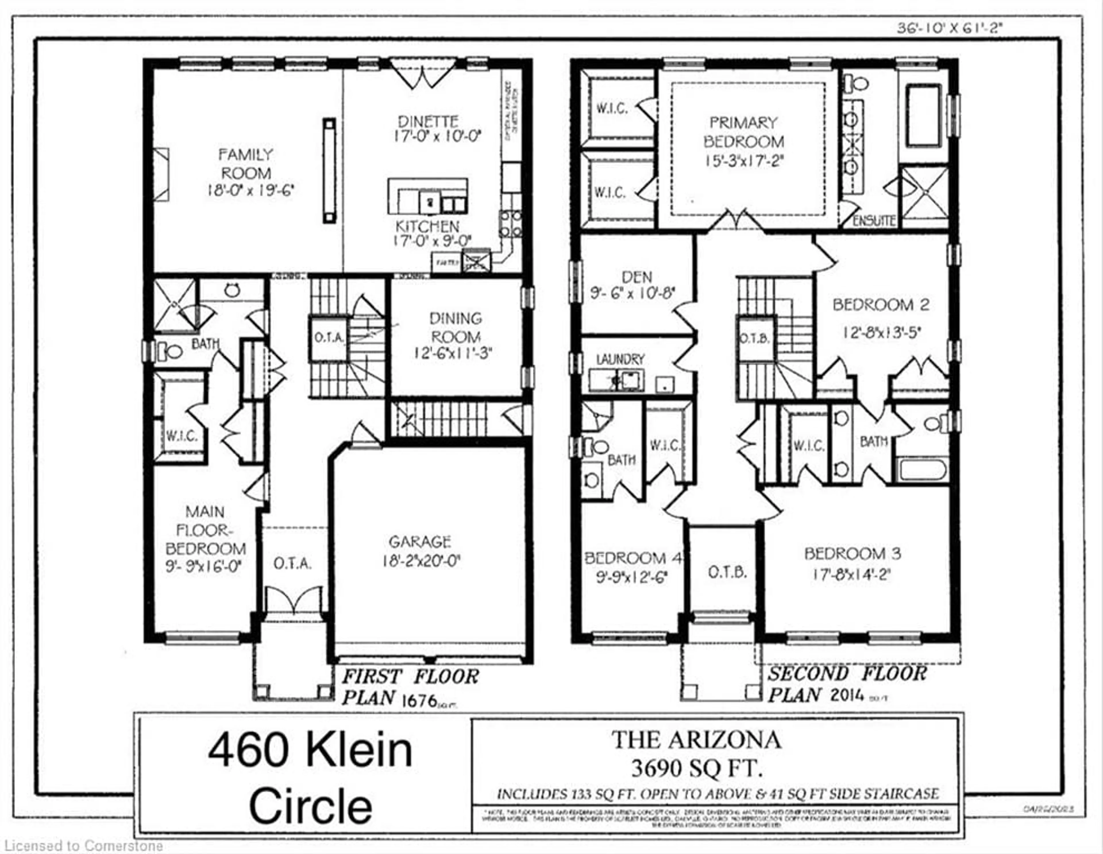 Floor plan for 460 Klein Cir #LOT 23, Ancaster Ontario L9B 2T3