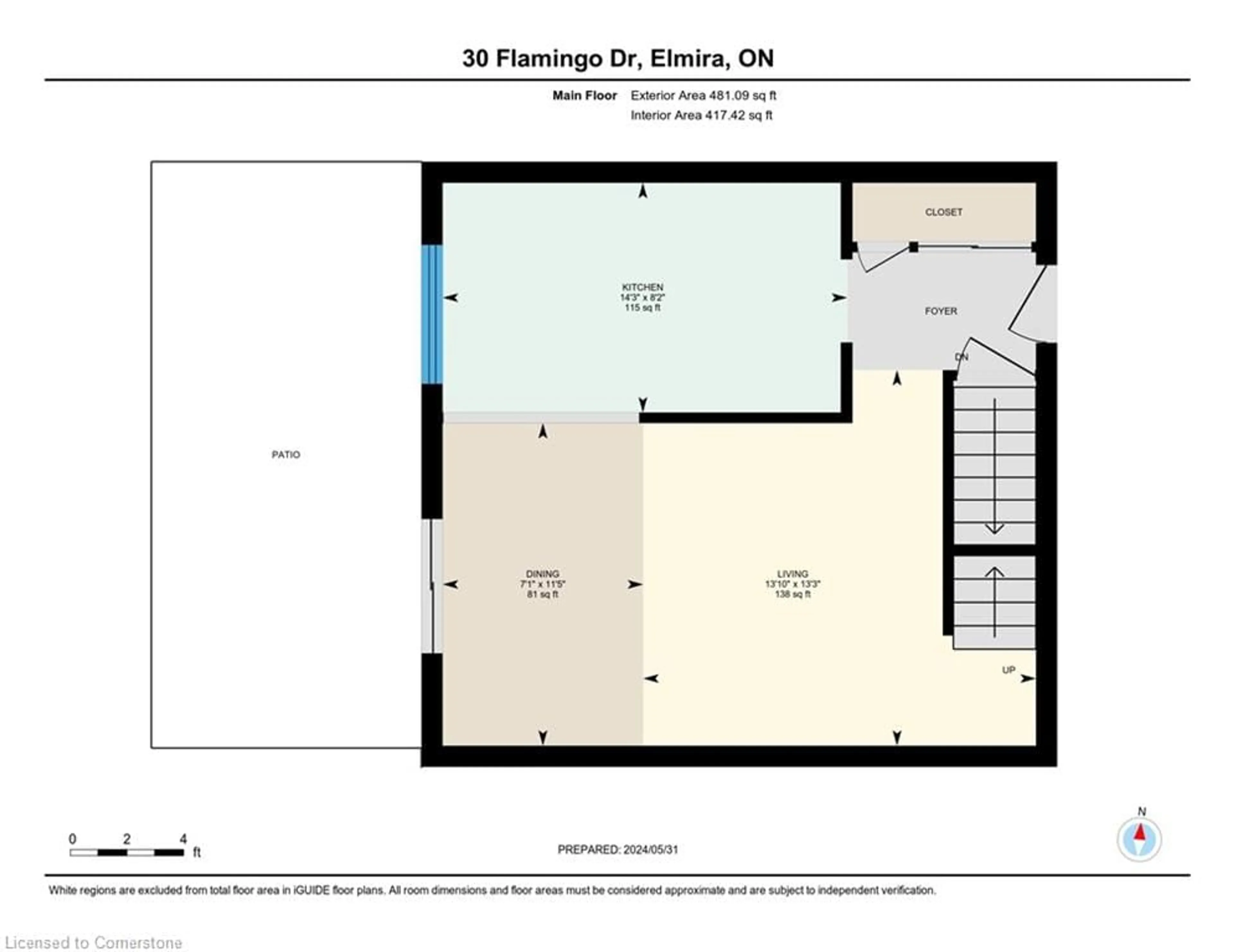 Floor plan for 30 Flamingo Dr #3, Elmira Ontario N3B 1V5