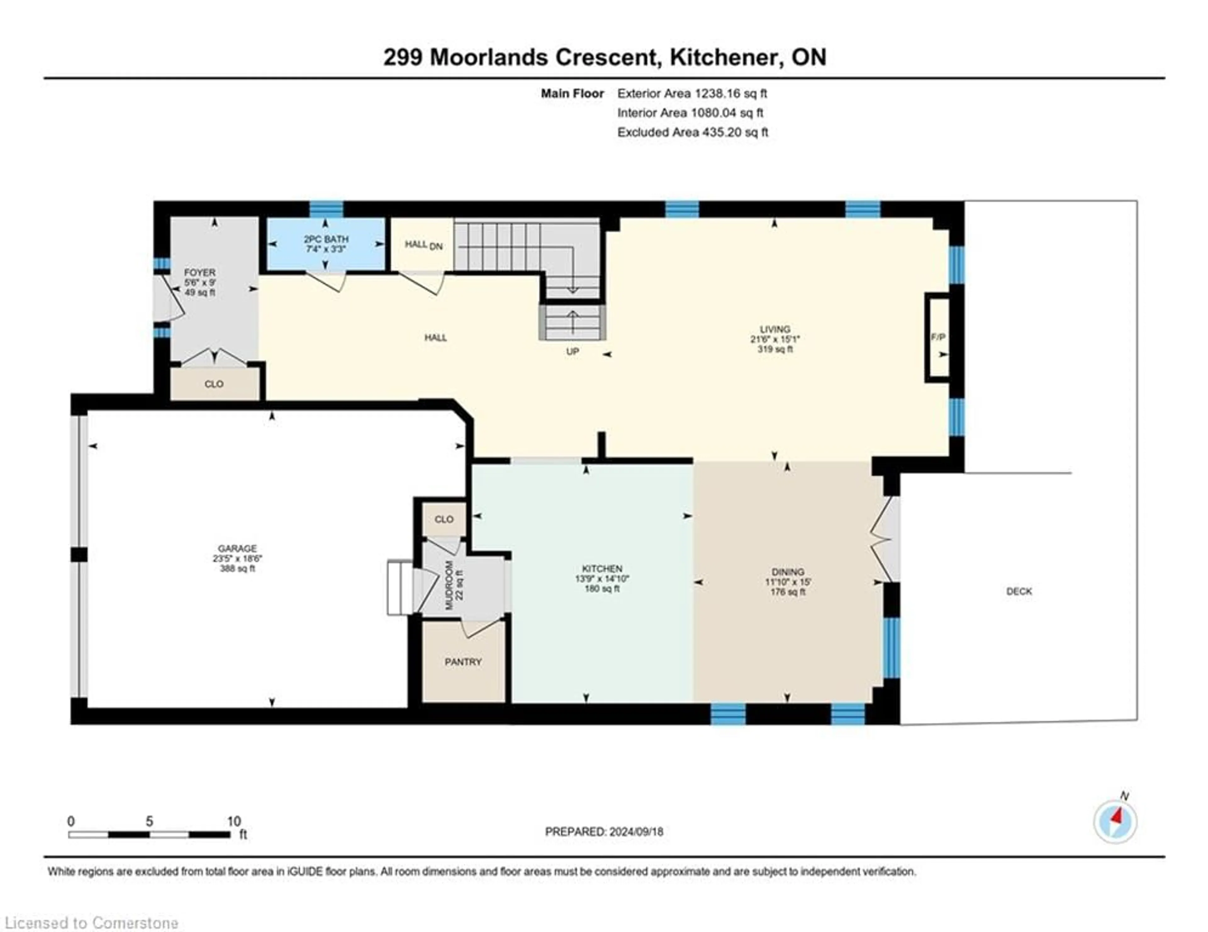 Floor plan for 299 Moorlands Cres, Kitchener Ontario N2P 0C4