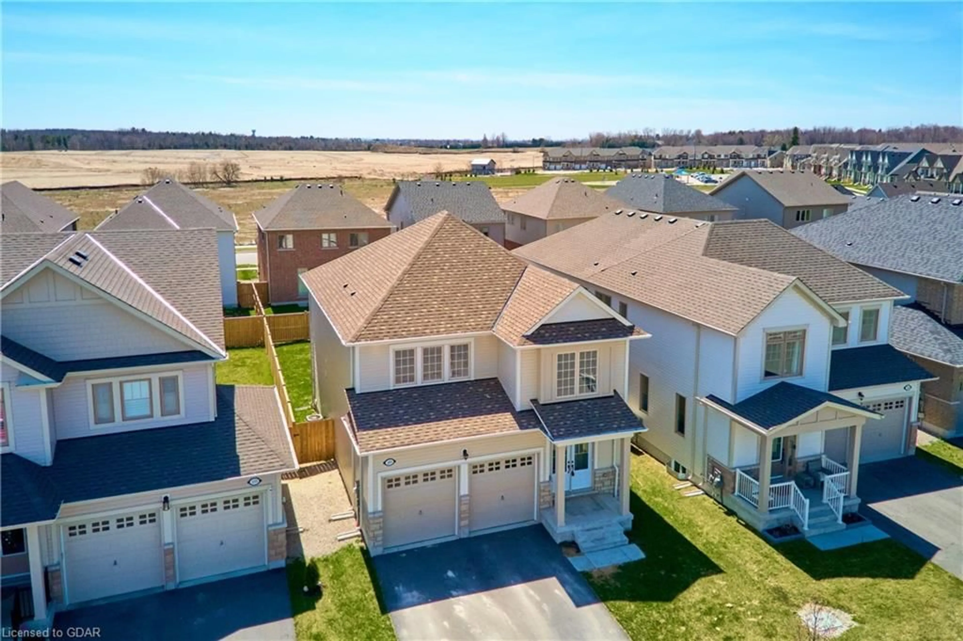 Frontside or backside of a home, the street view for 149 Harpin Way, Fergus Ontario N1M 2W3