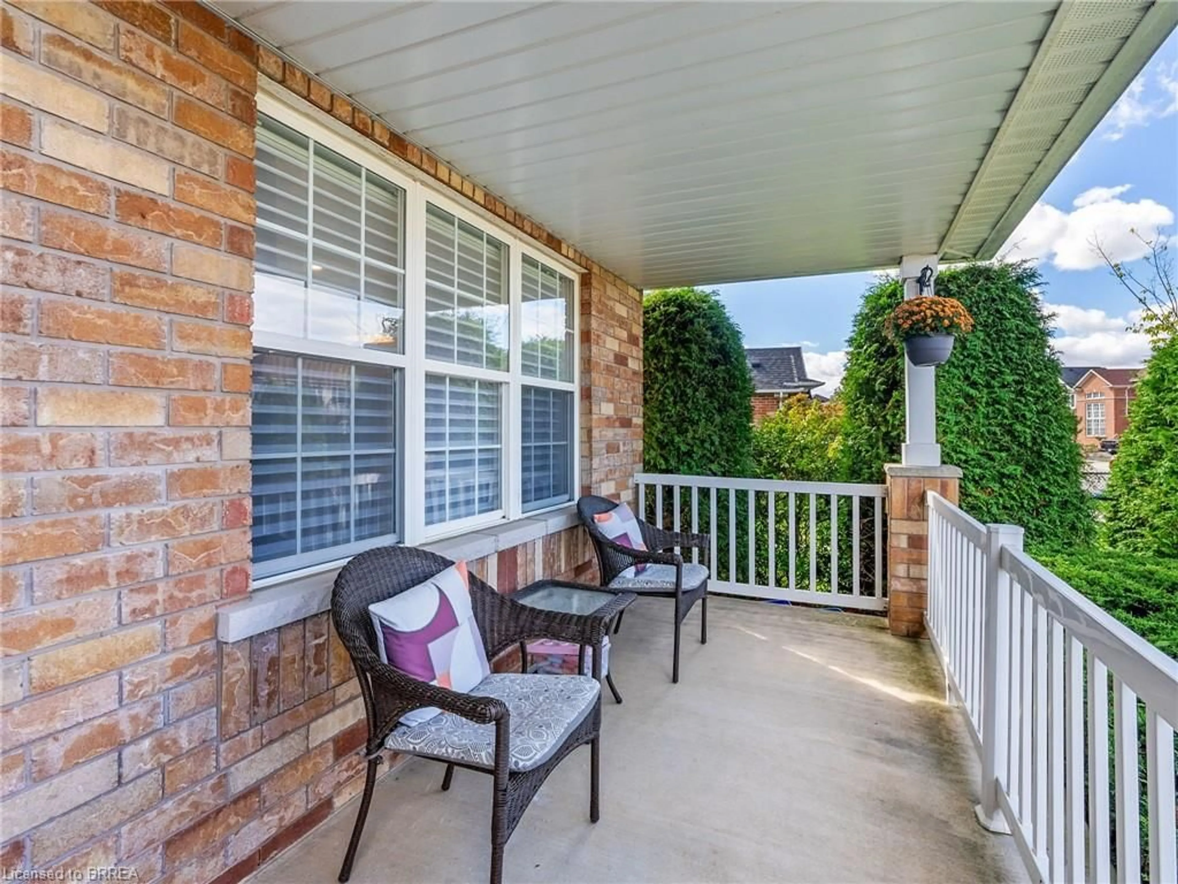 Patio, the fenced backyard for 39 Hunter Way, Brantford Ontario N3T 6S3