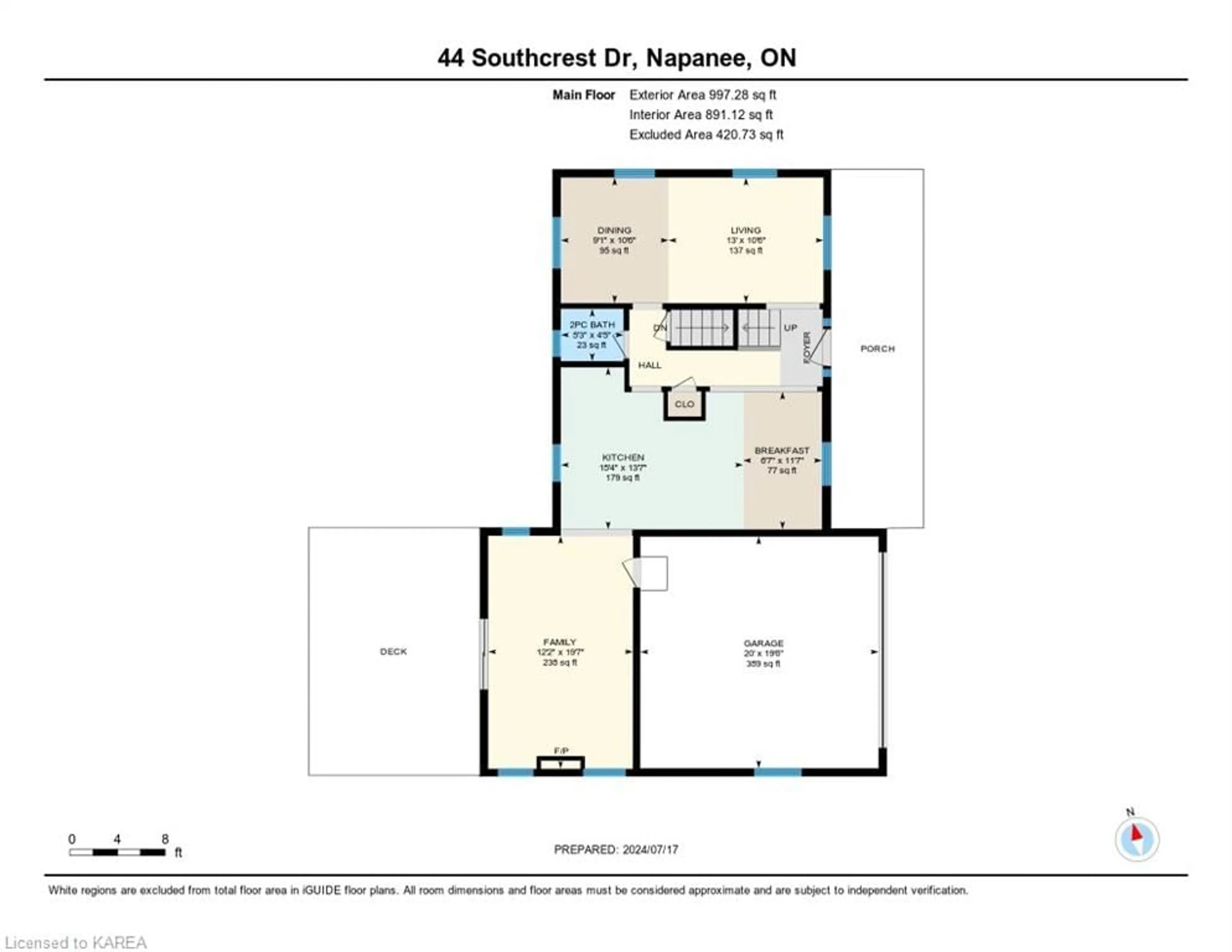 Floor plan for 44 Southcrest Dr, Napanee Ontario K7R 3K2