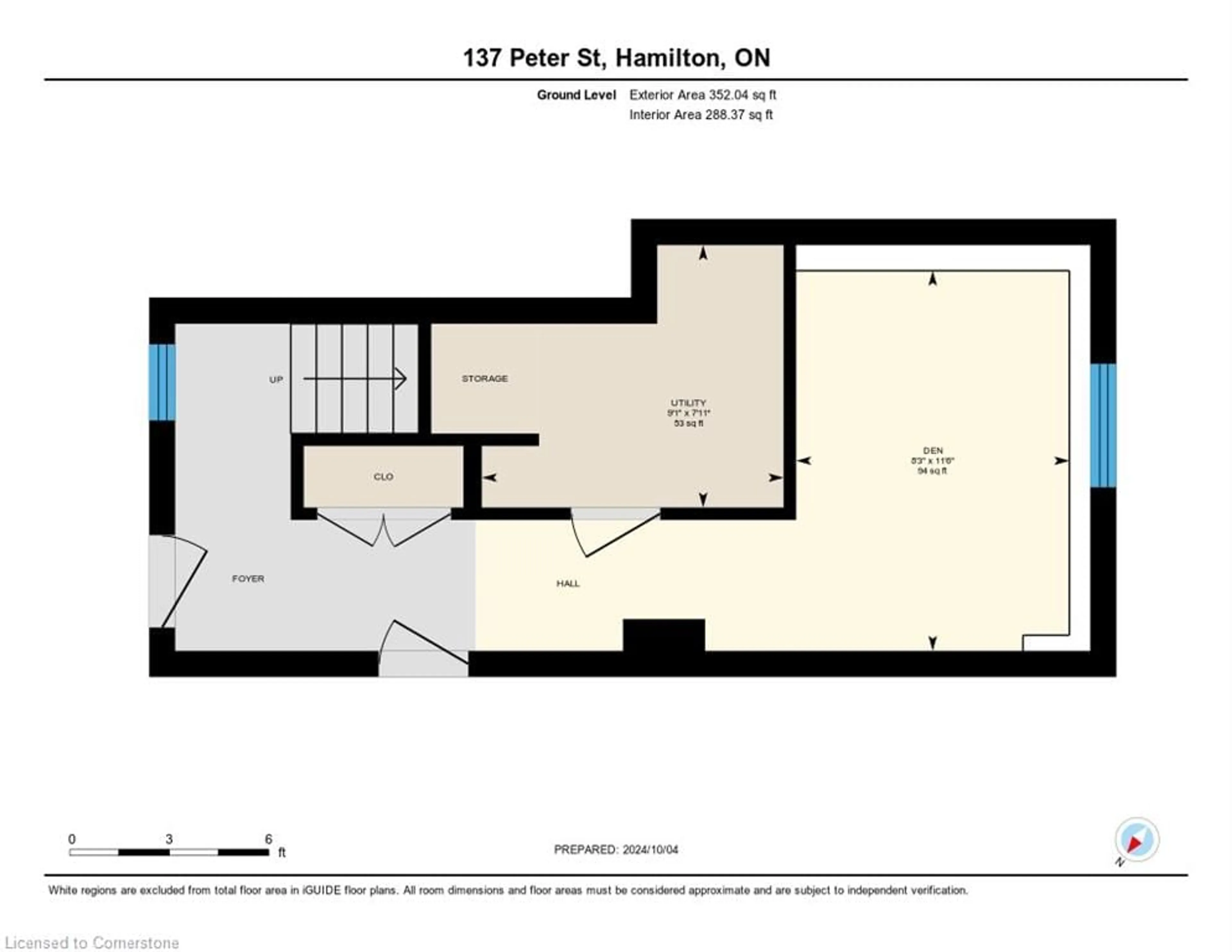 Floor plan for 137 Peter St, Hamilton Ontario L8R 1T7