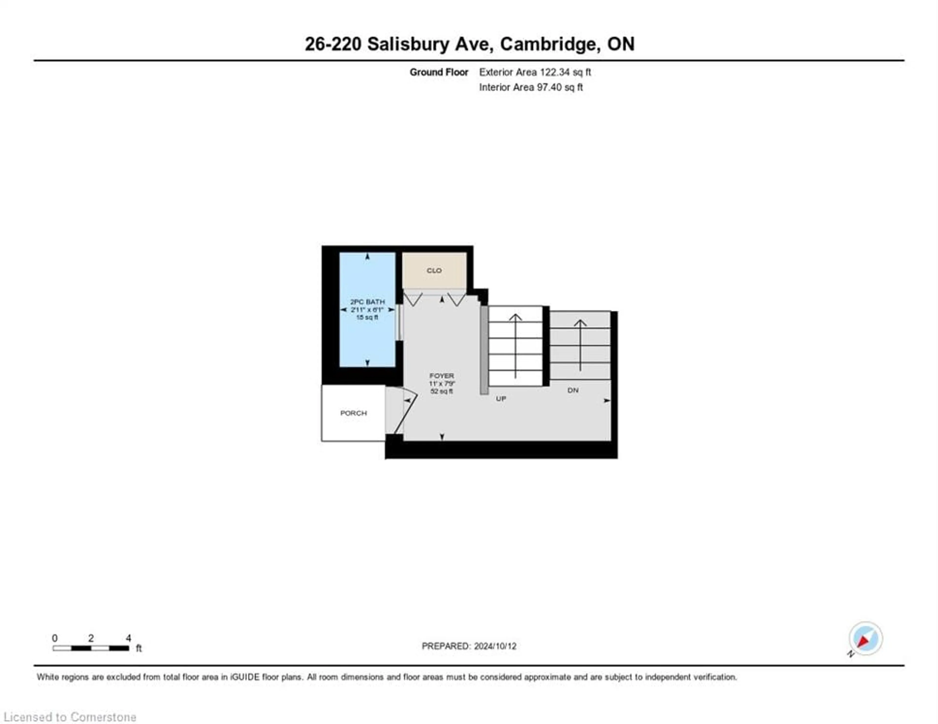 Floor plan for 220 Salisbury Ave #26, Cambridge Ontario N1S 1K5