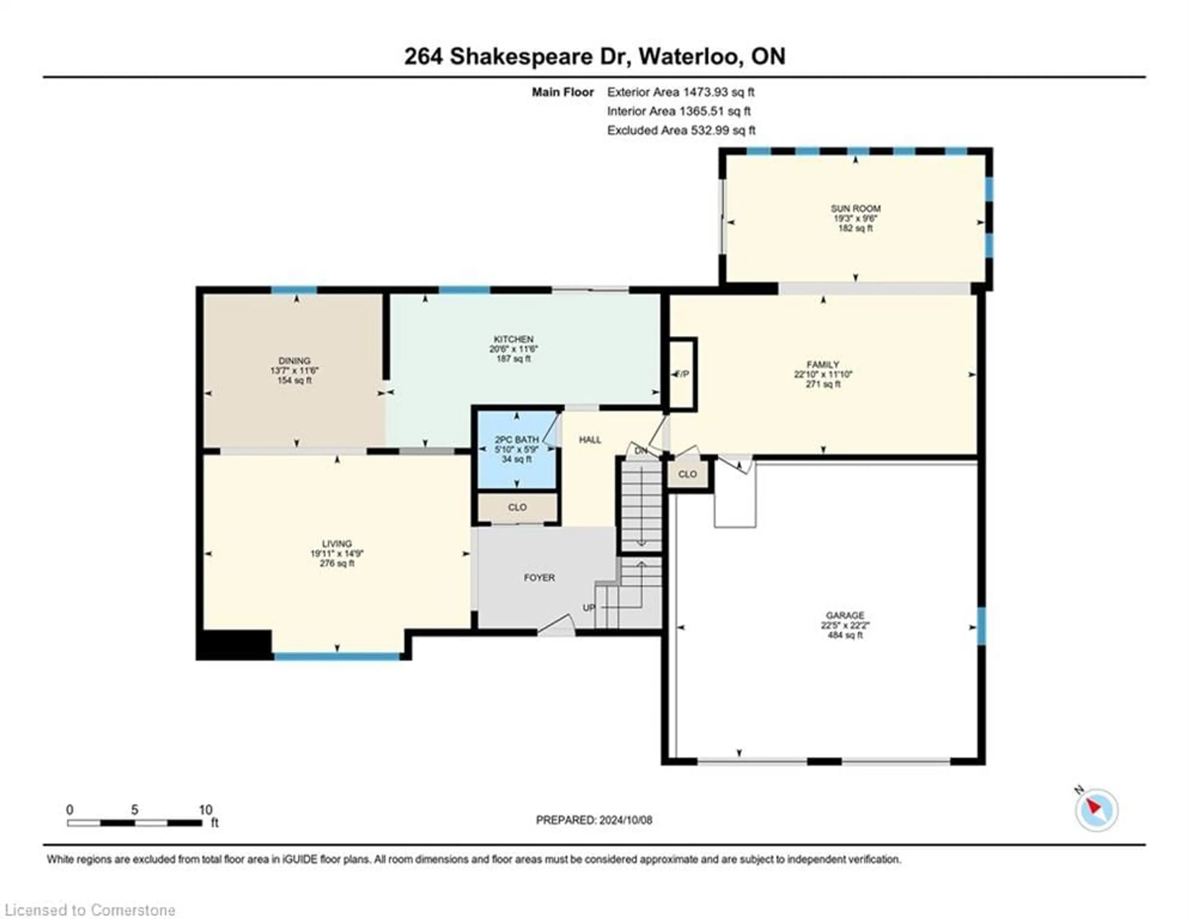 Floor plan for 264 Shakespeare Dr, Waterloo Ontario N2L 2T6