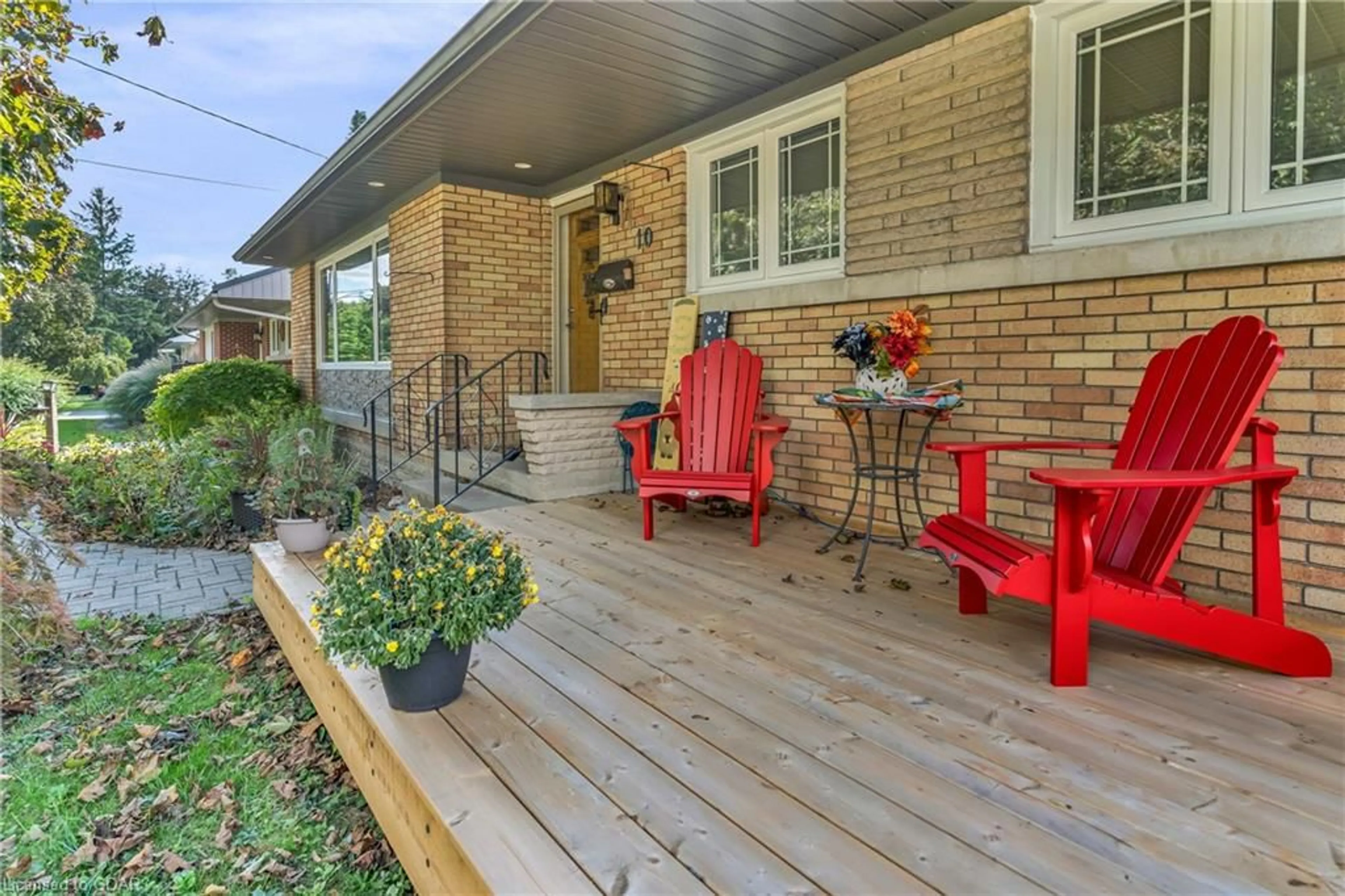 Patio, the fenced backyard for 10 Collingwood St, Guelph Ontario N1E 3R1