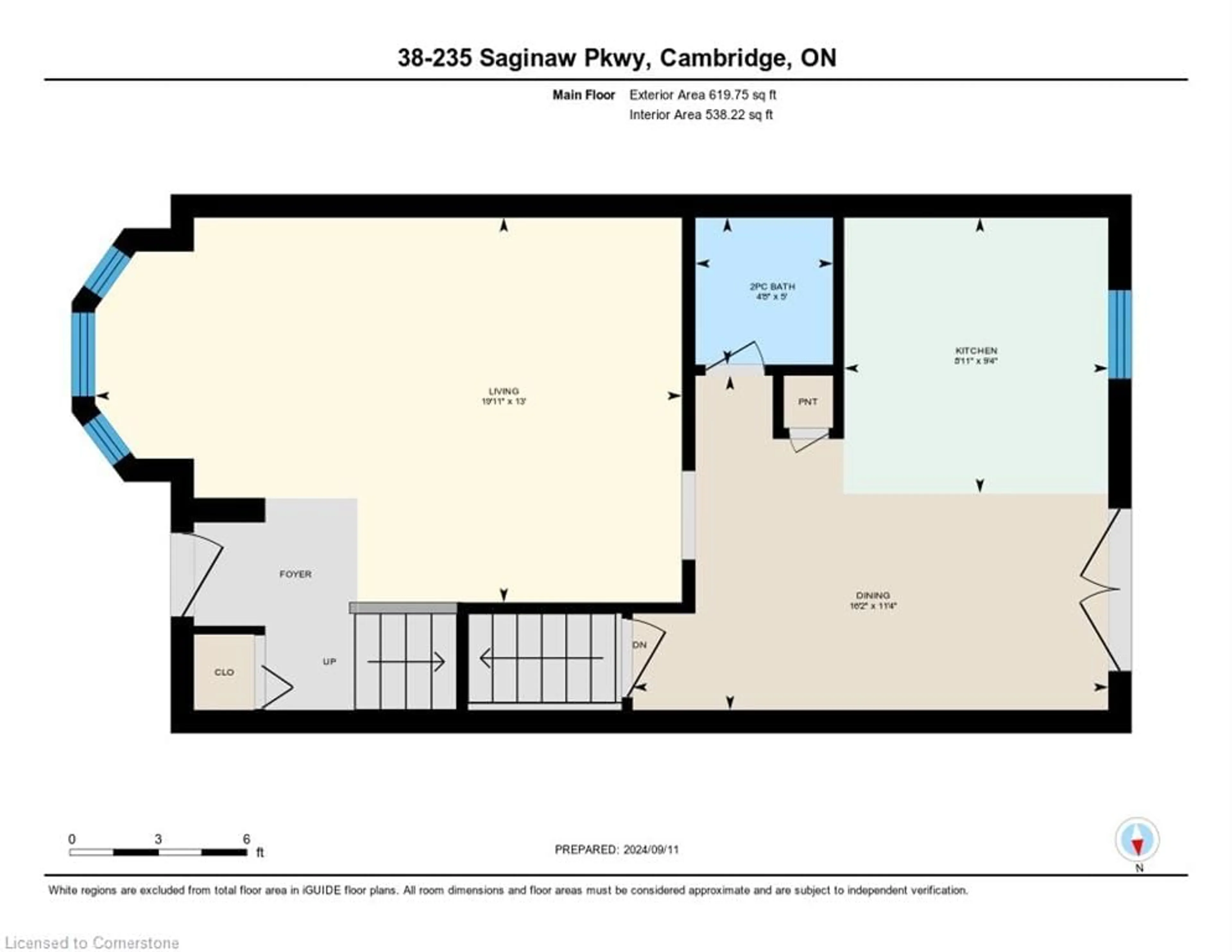 Floor plan for 235 Saginaw Pky #38, Cambridge Ontario N1T 1X4